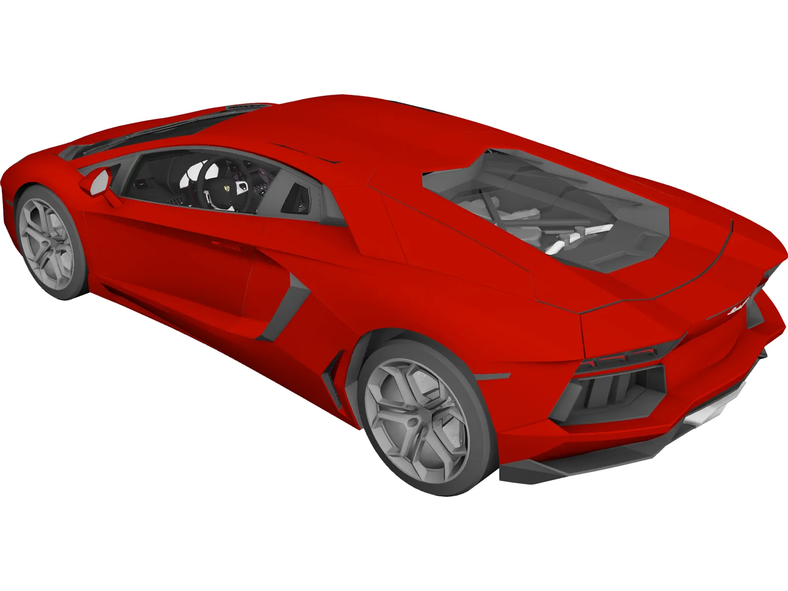 Lamborghini Aventador 3D Model main preview