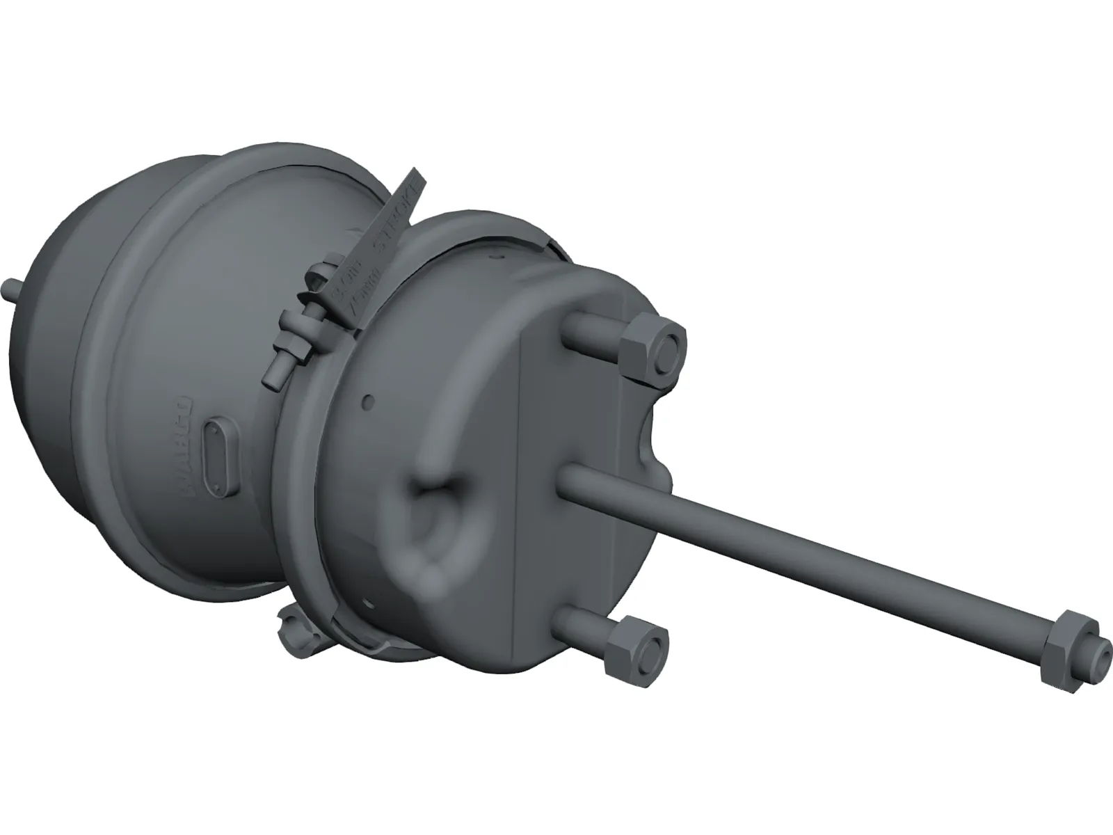 Brake Tristop Cylinder 3D Model main preview