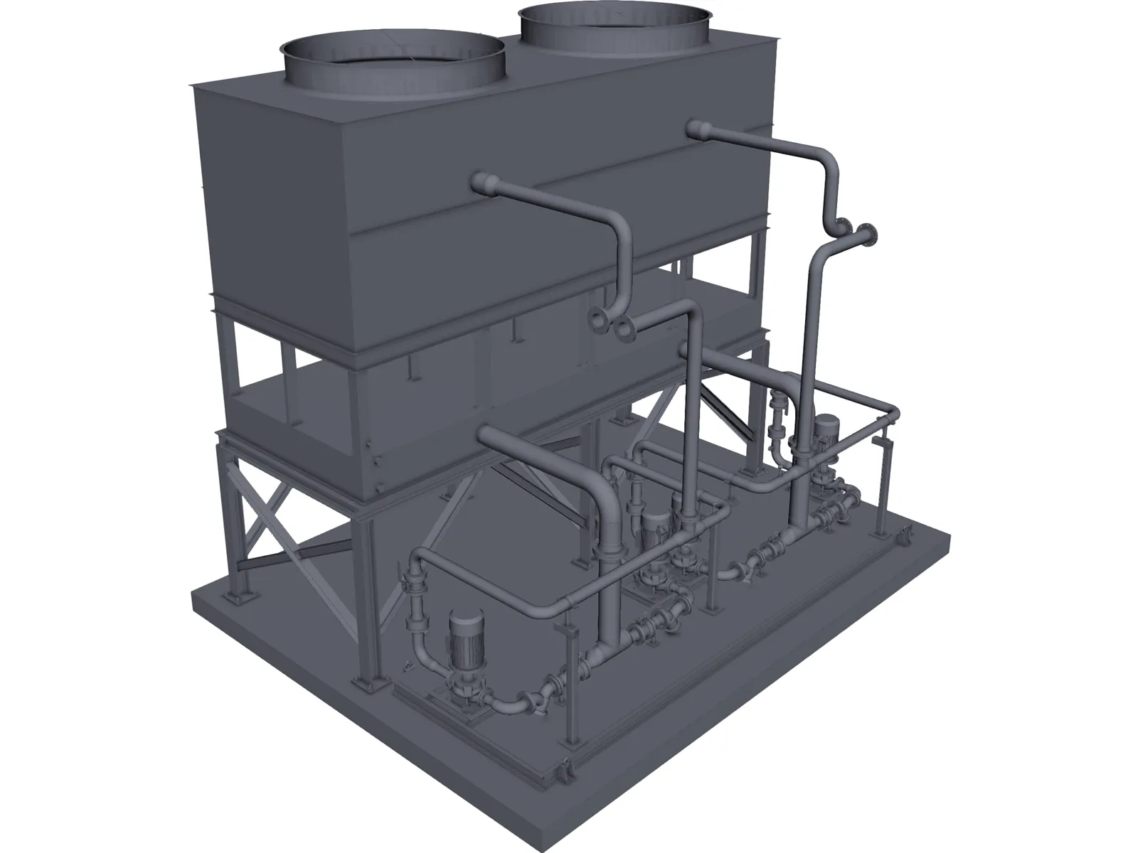 Cooling Water Module 3D Model main preview