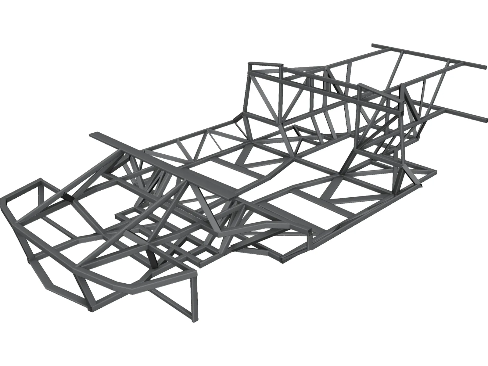 Lamborghini Diablo Frame 3D Model main preview