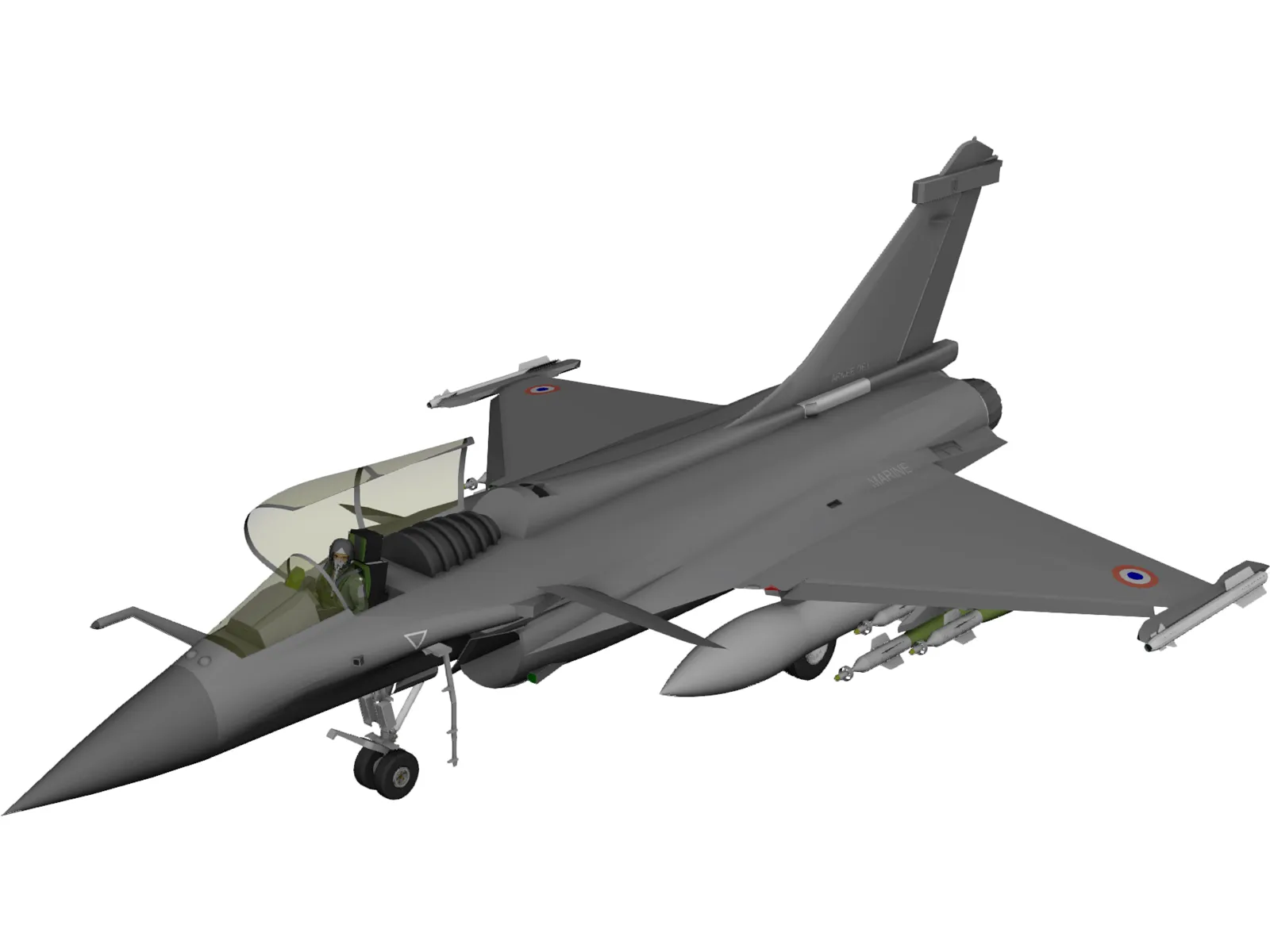Dassault Rafale 3D Model main preview
