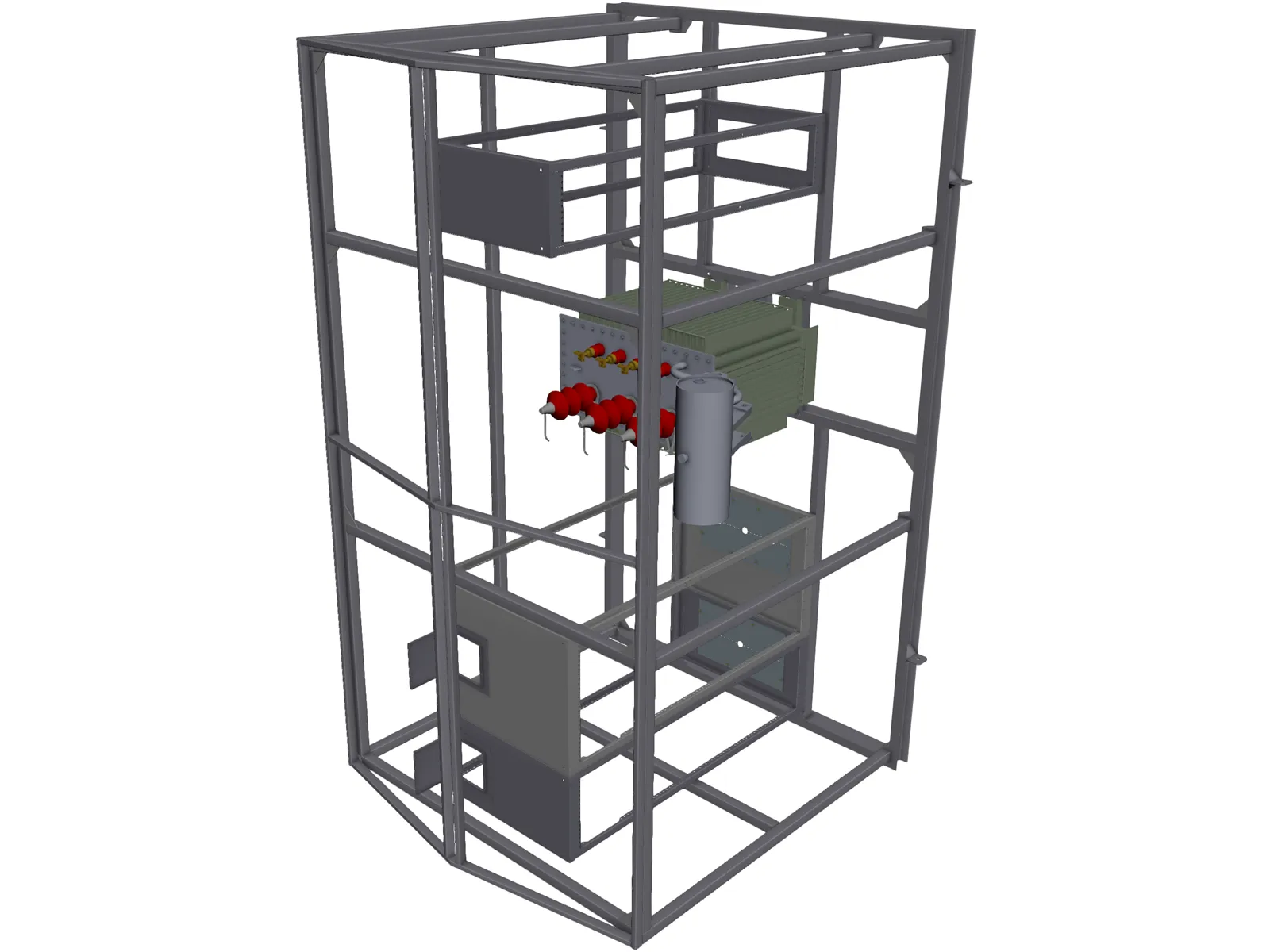 Electric Transformer Container 3D Model main preview