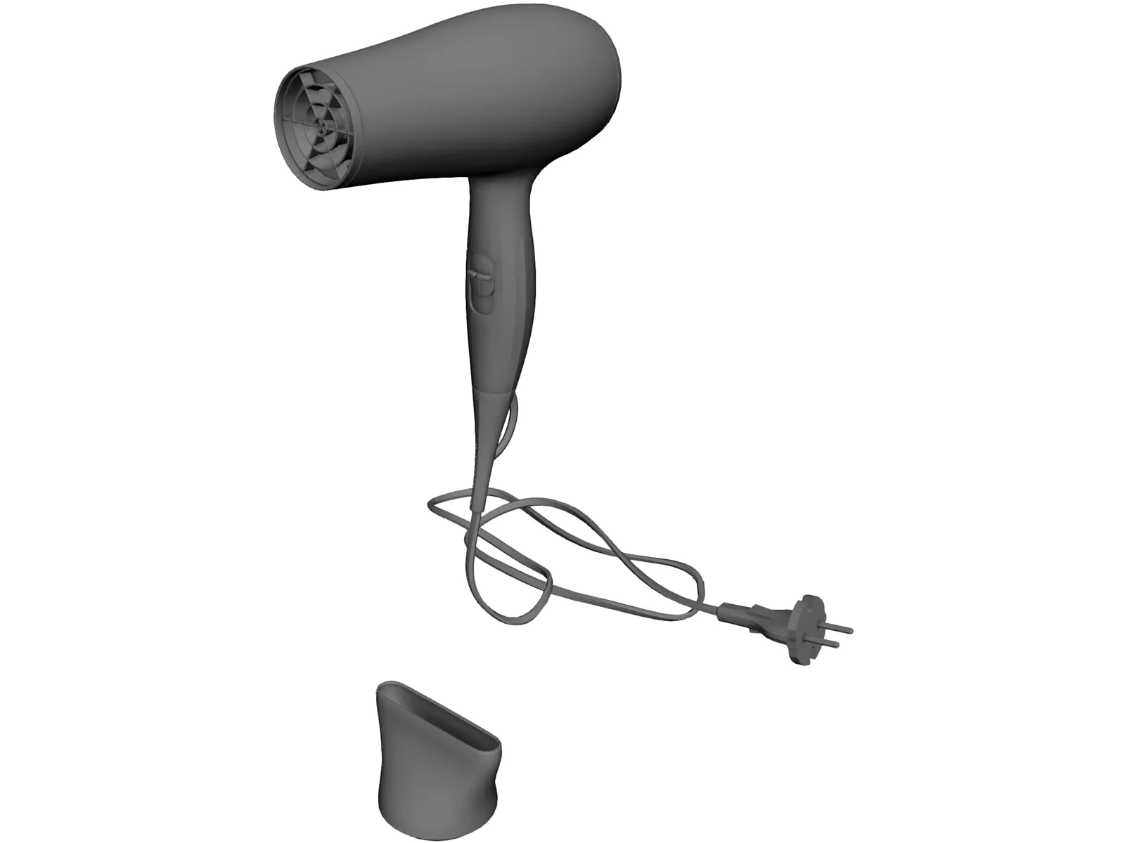 Hairdryer 3D Model main preview