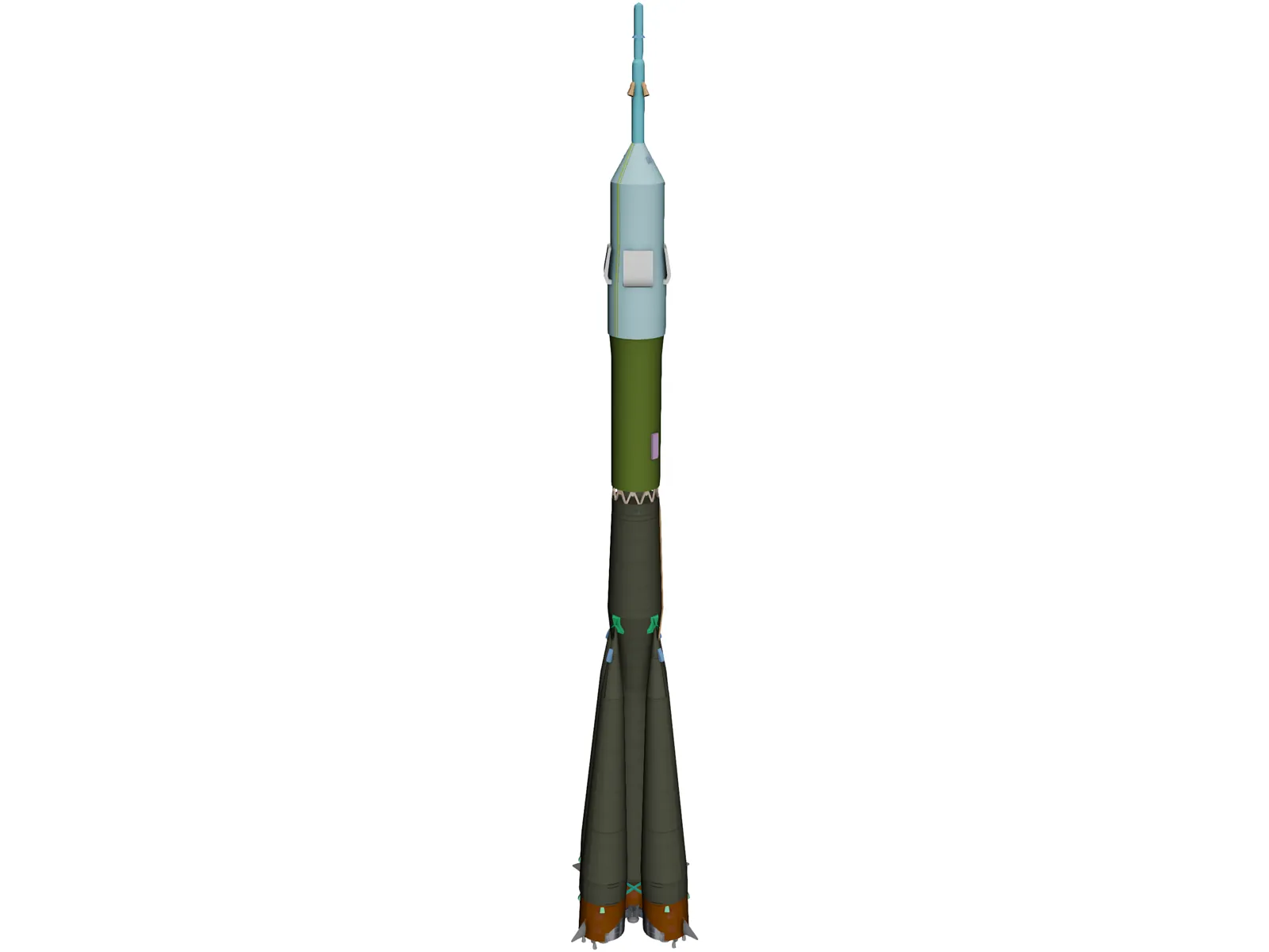 Soyuz-U Rocket Launcher 3D Model main preview