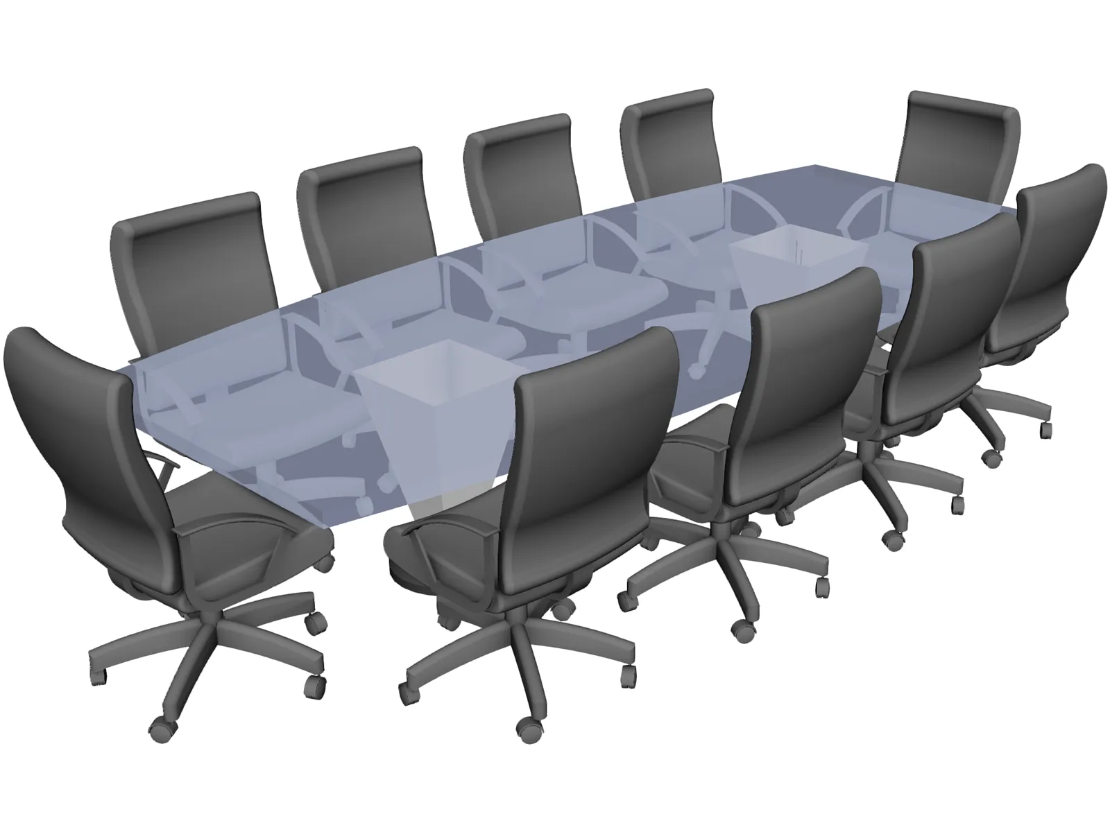 Conference Table 3D Model main preview