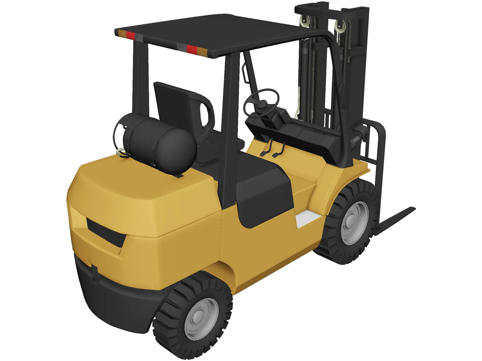Forklift 3D Model main preview