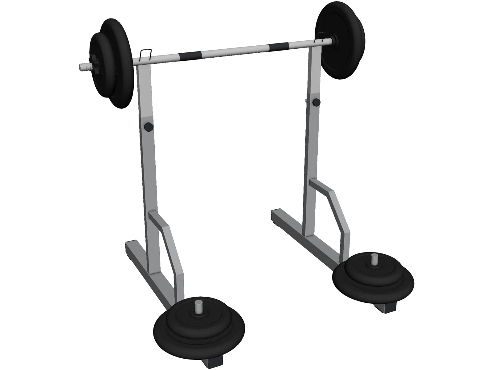 Barbell Gym 3D Model main preview