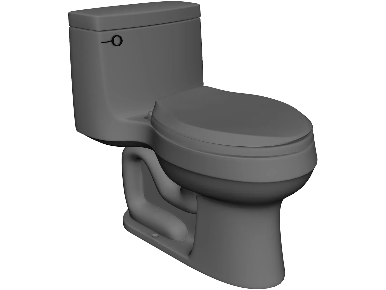 Toilet 3D Model main preview