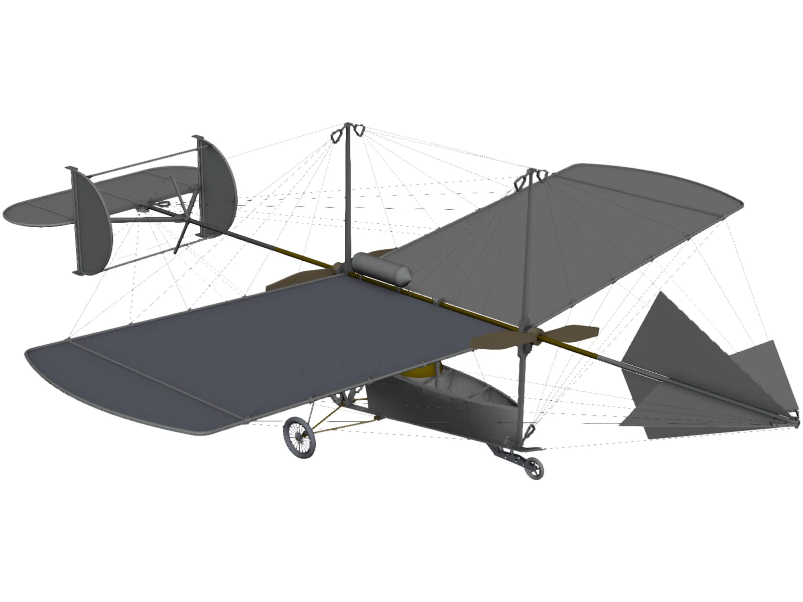 Vlaicu II 1910 3D Model main preview