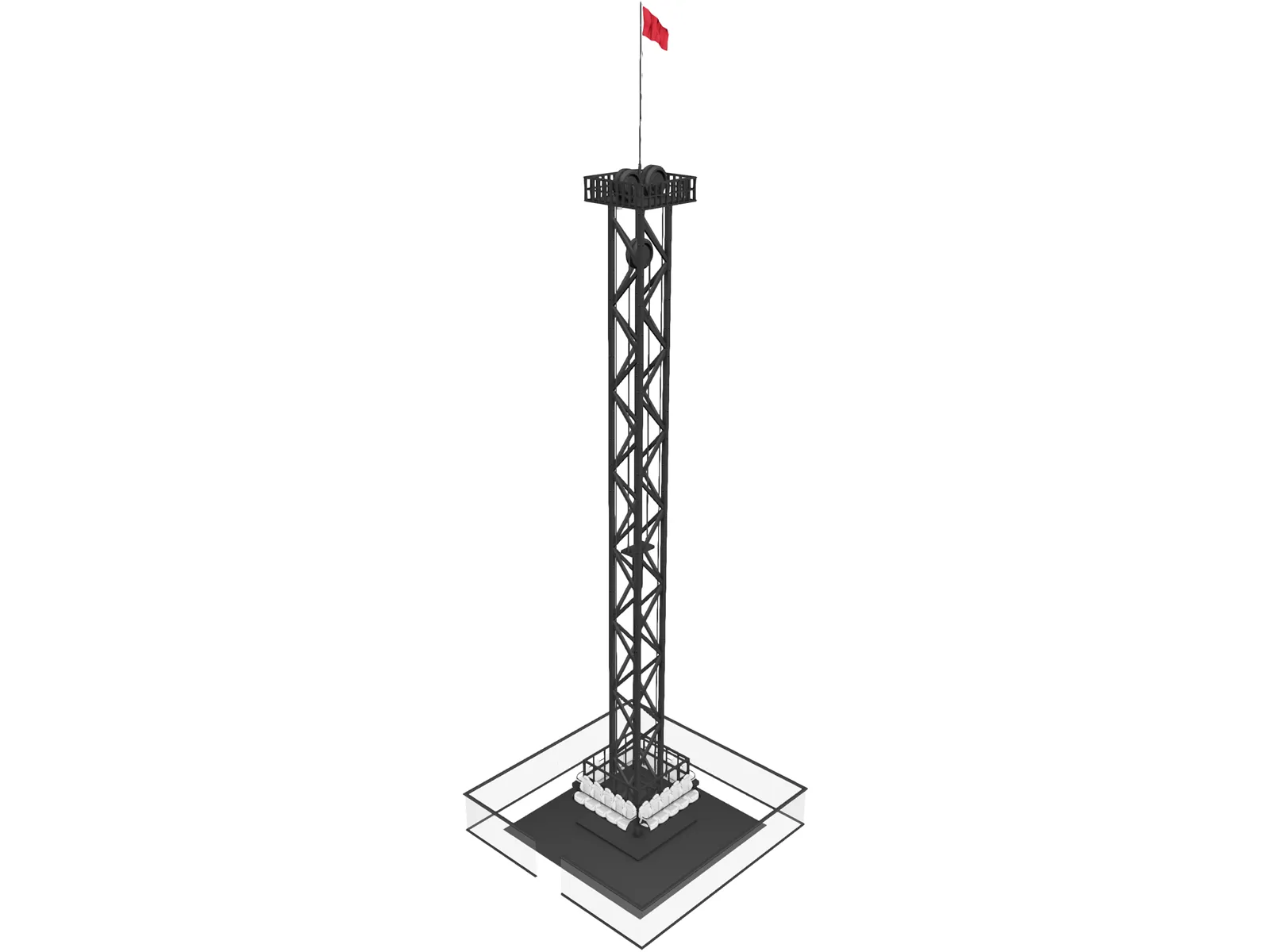 Rail Tower Extreme 3D Model main preview