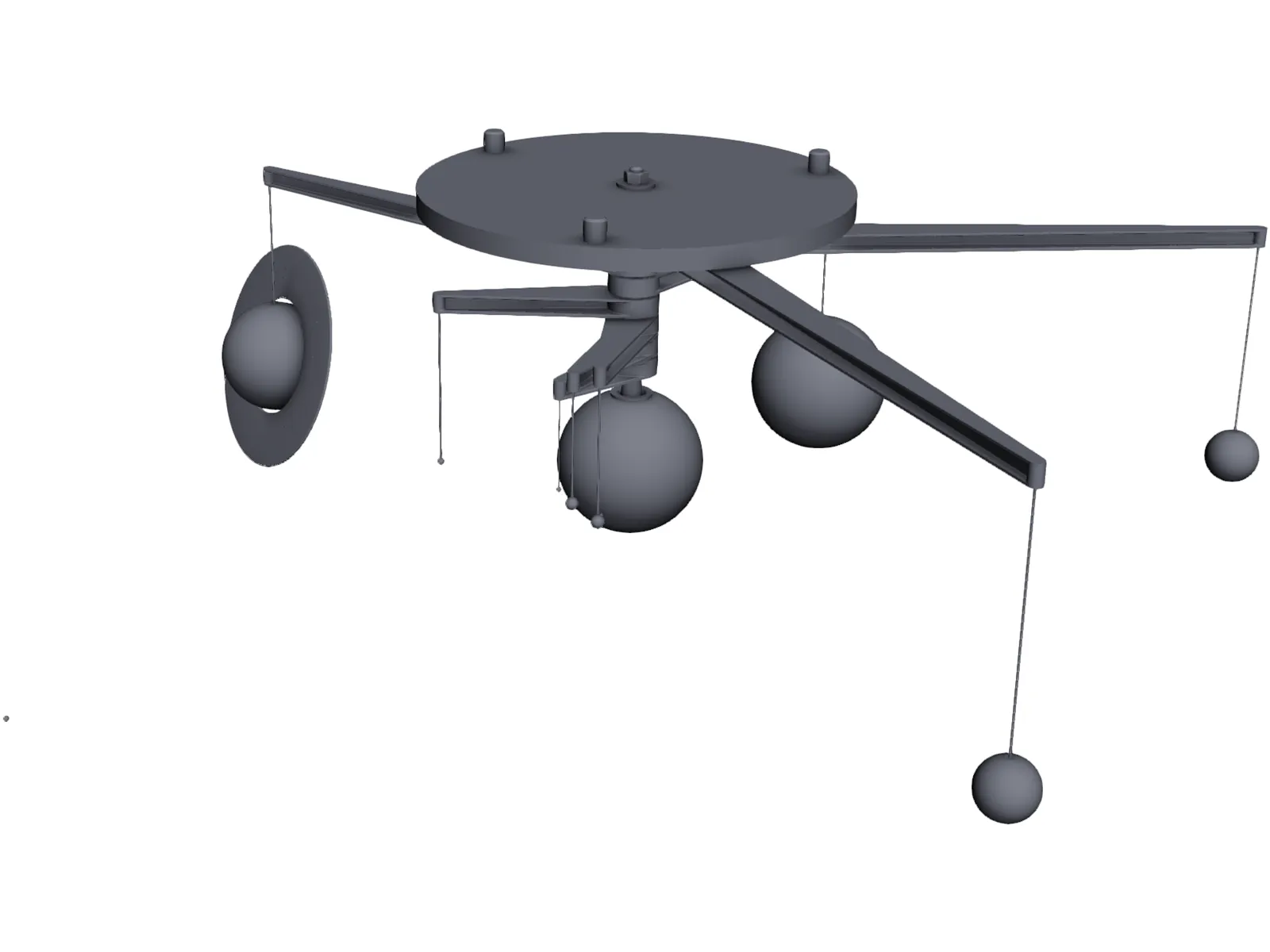 Solar System Layout 3D Model main preview