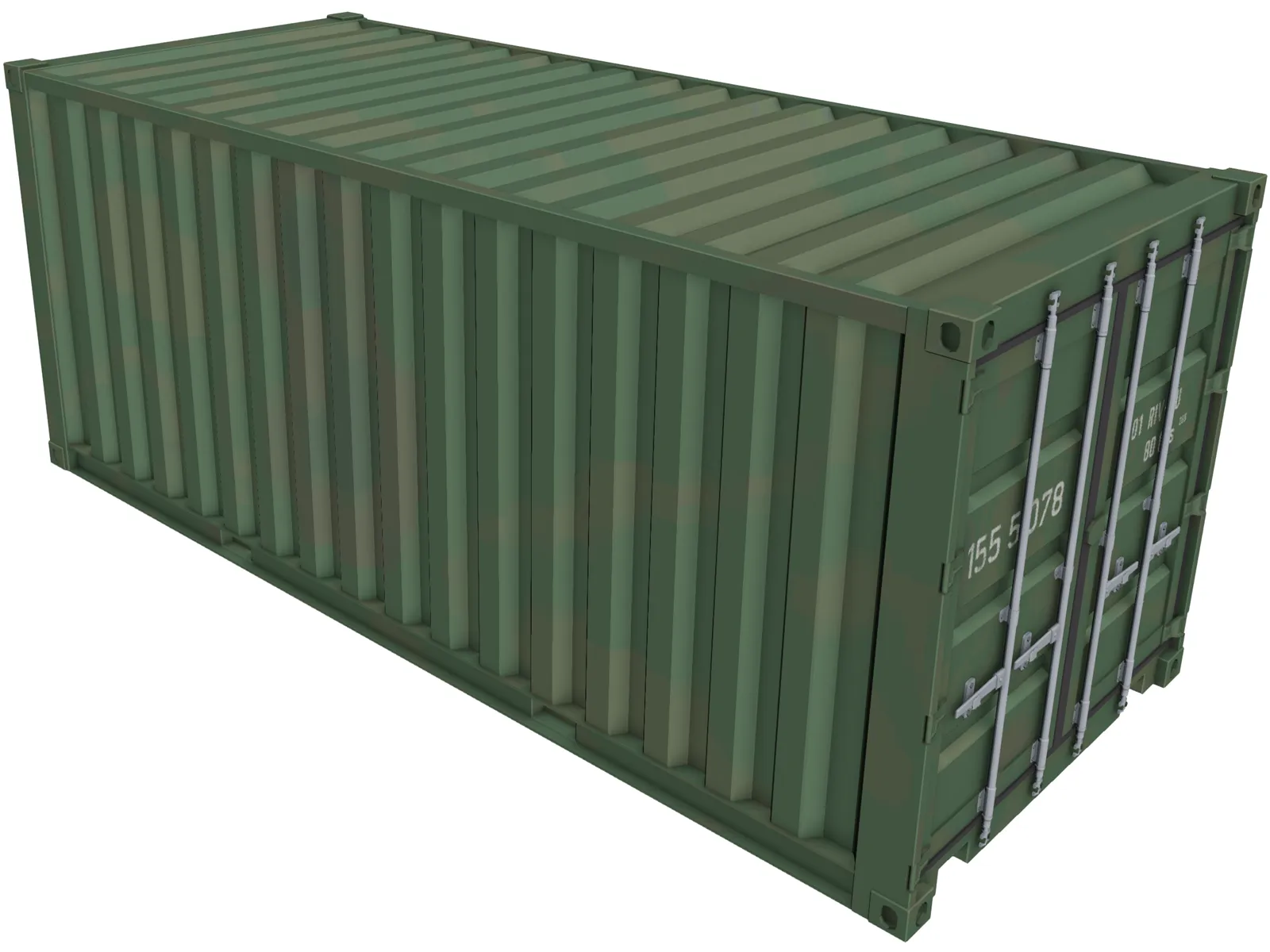 Shipping Container 3D Model main preview