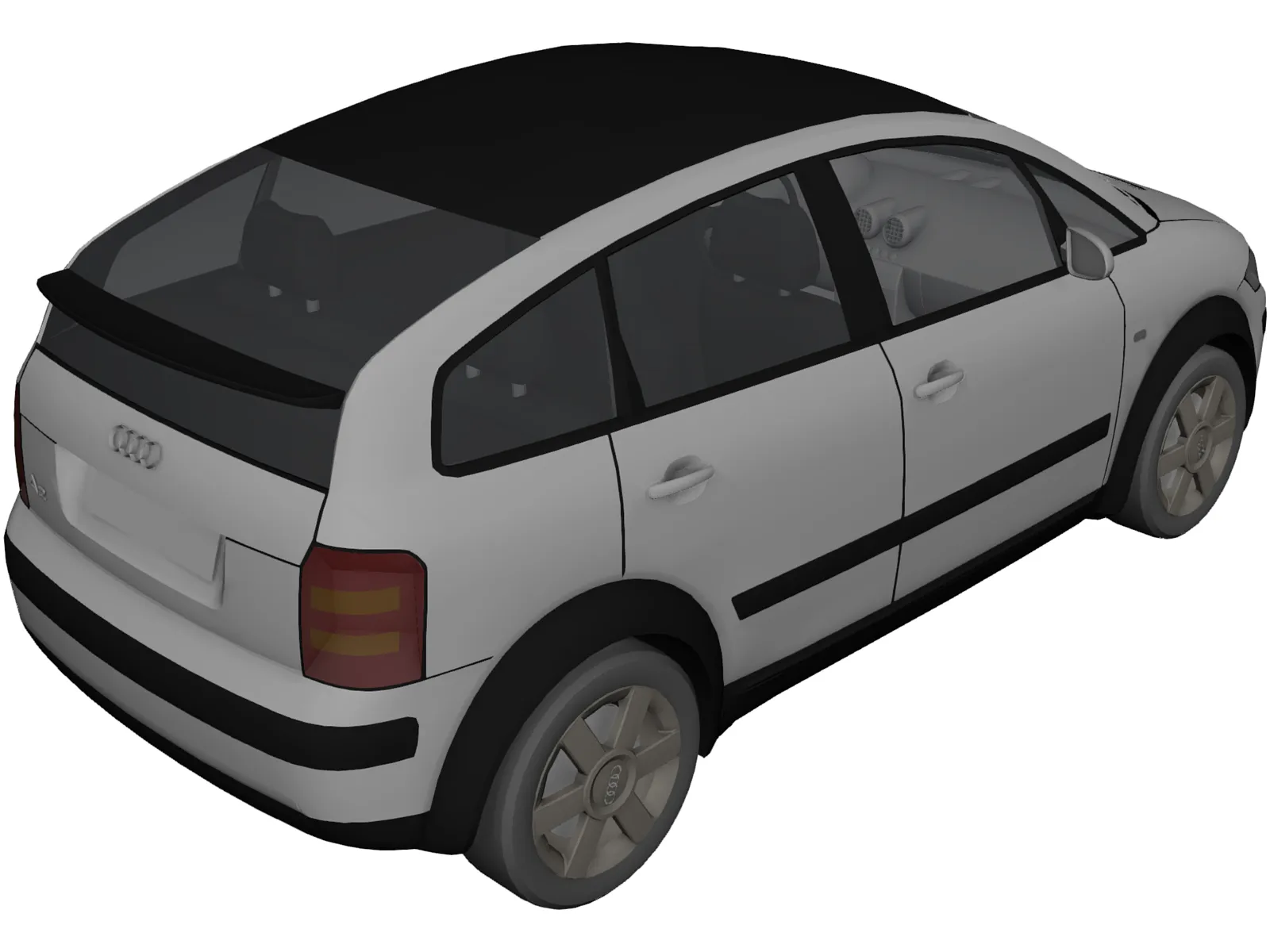 Audi A2 3D Model main preview