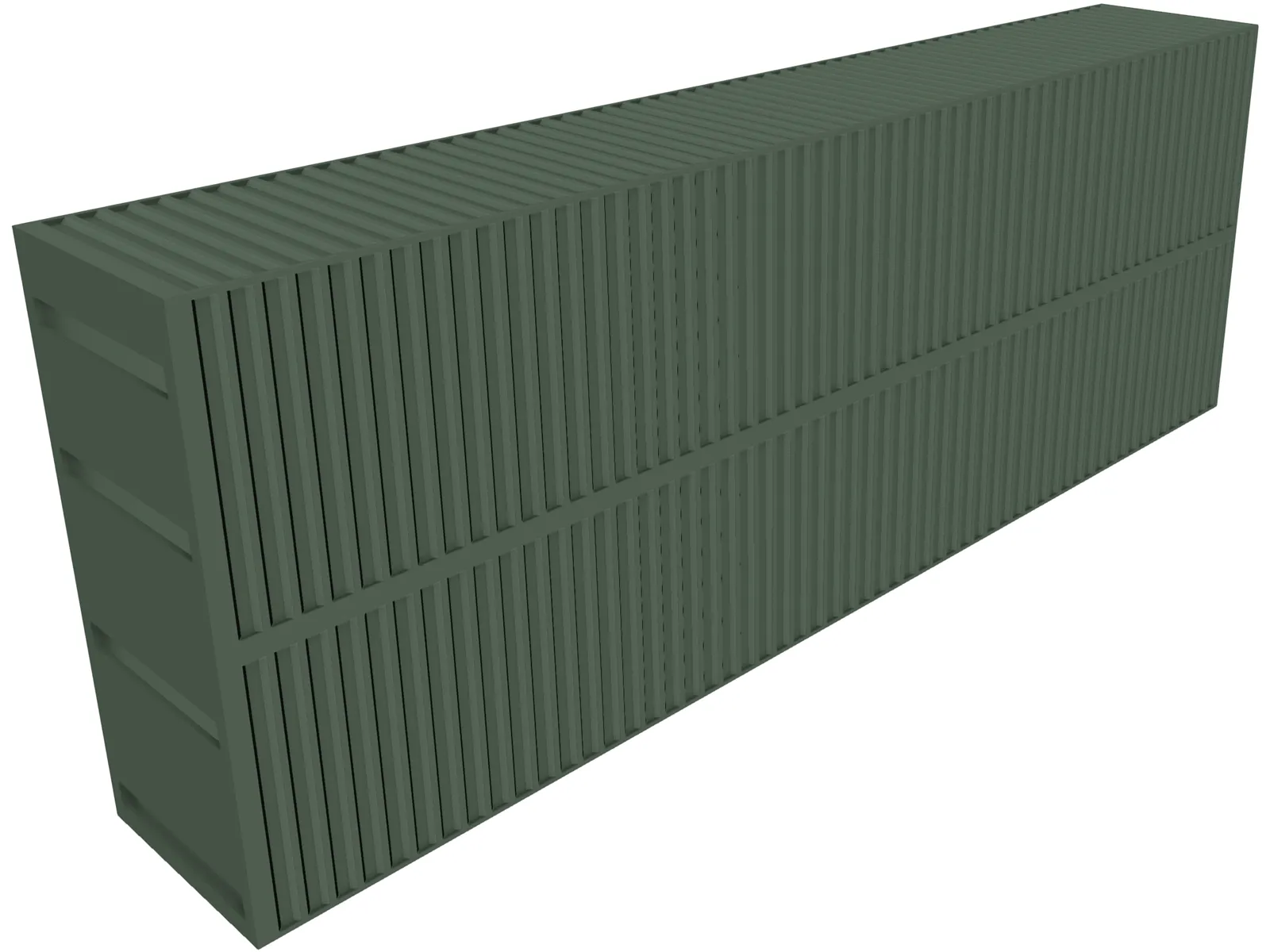Double Shipping Container 3D Model main preview