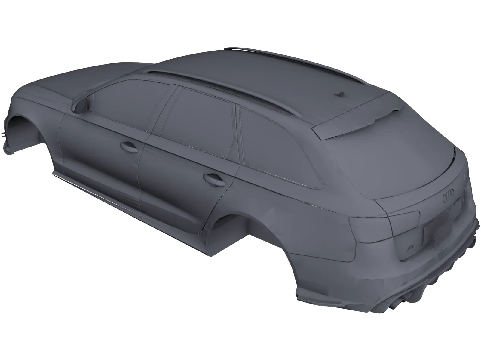Audi RS6 Body 3D Model main preview