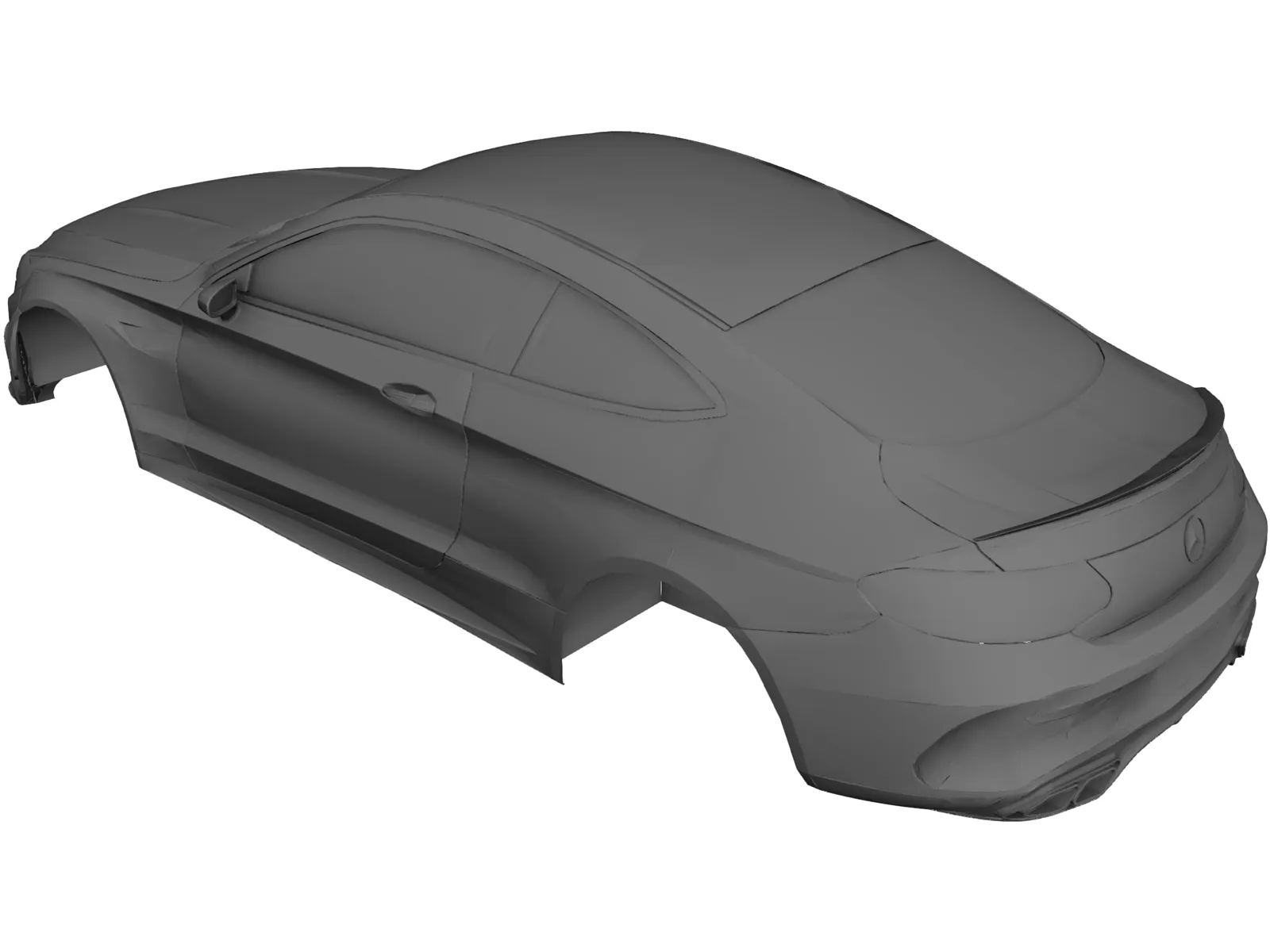 Mercedes-AMG C63 Coupe Body 3D Model main preview