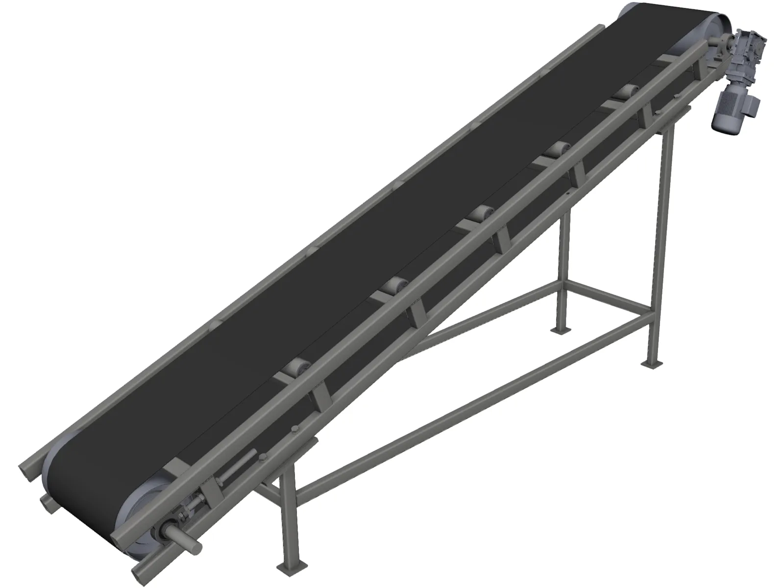 Belt Conveyor 3D Model main preview