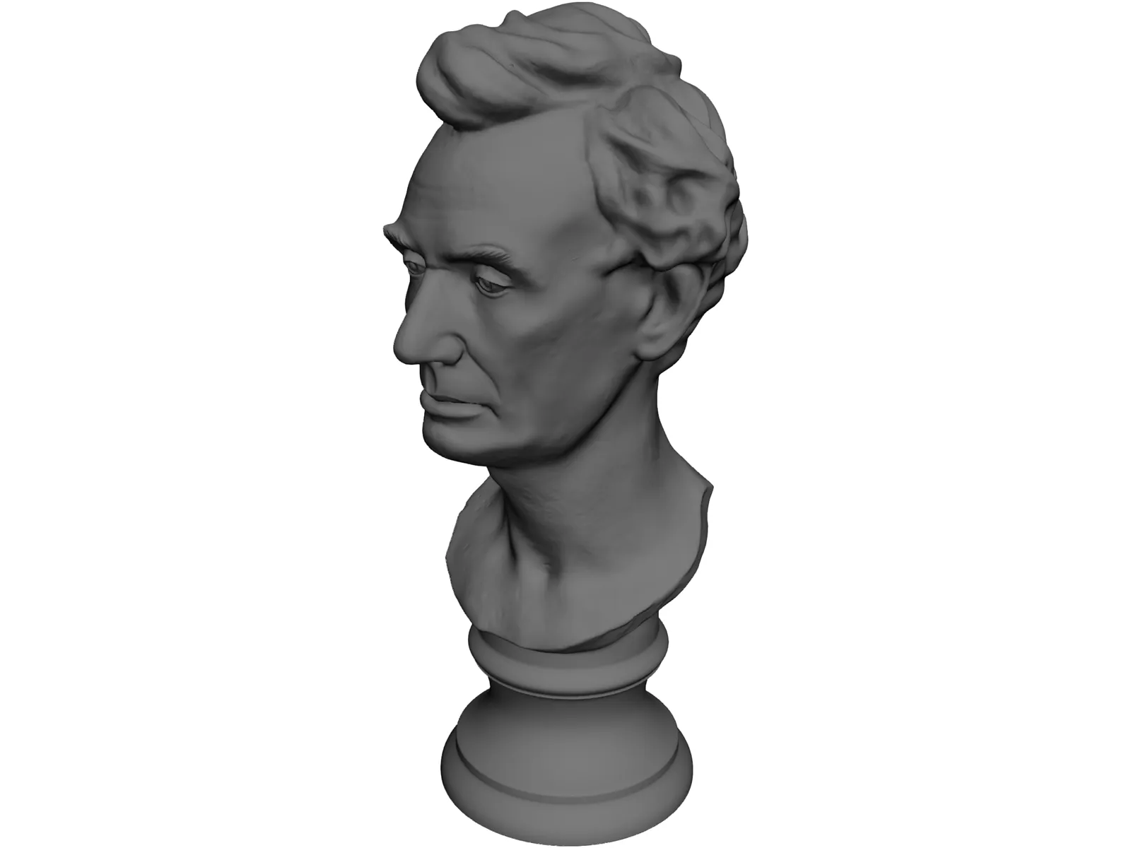 Abraham Lincoln Louvre Bust 3D Model main preview