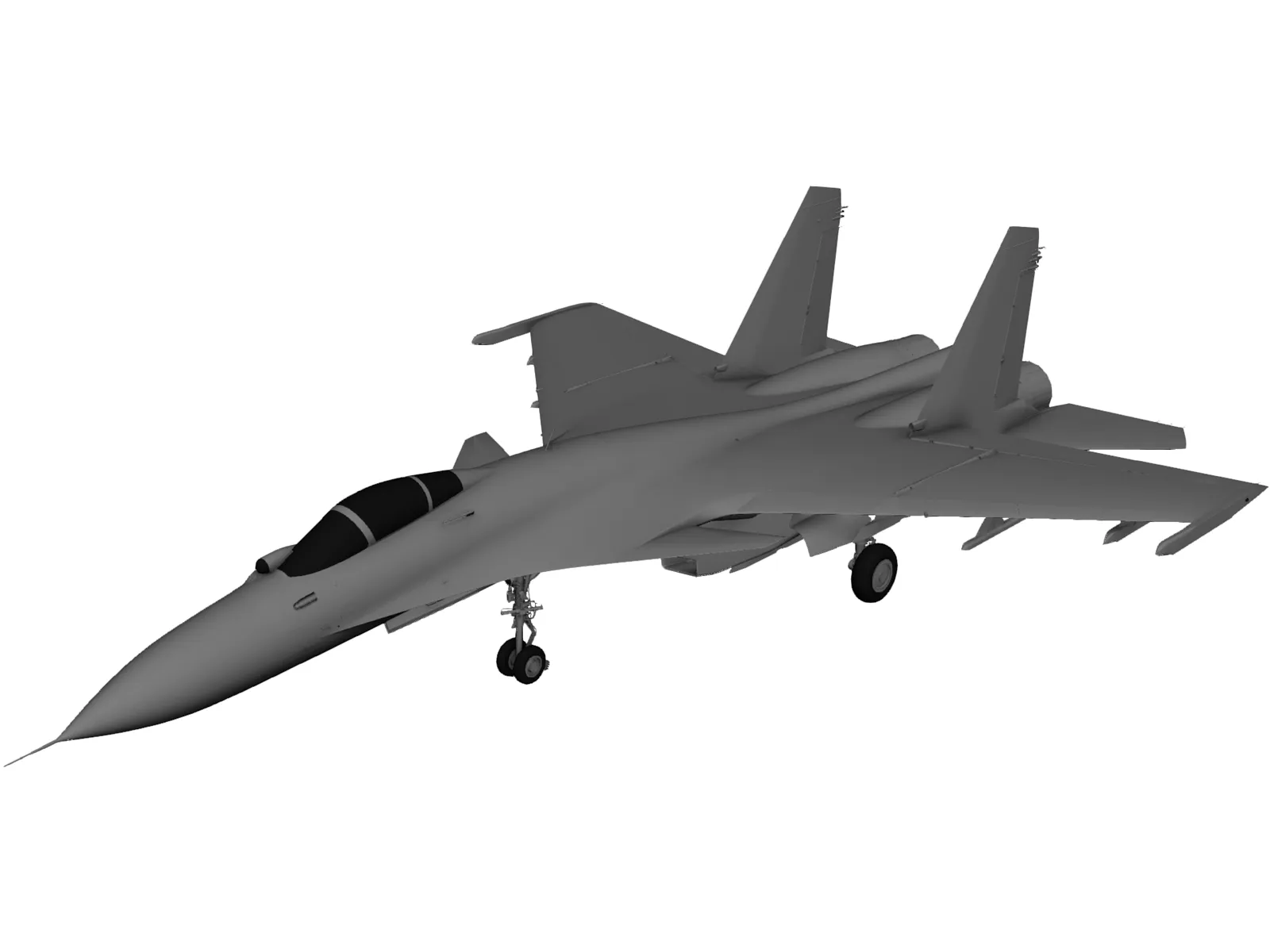 Sukhoi SU-33 Flanker-D 3D Model main preview