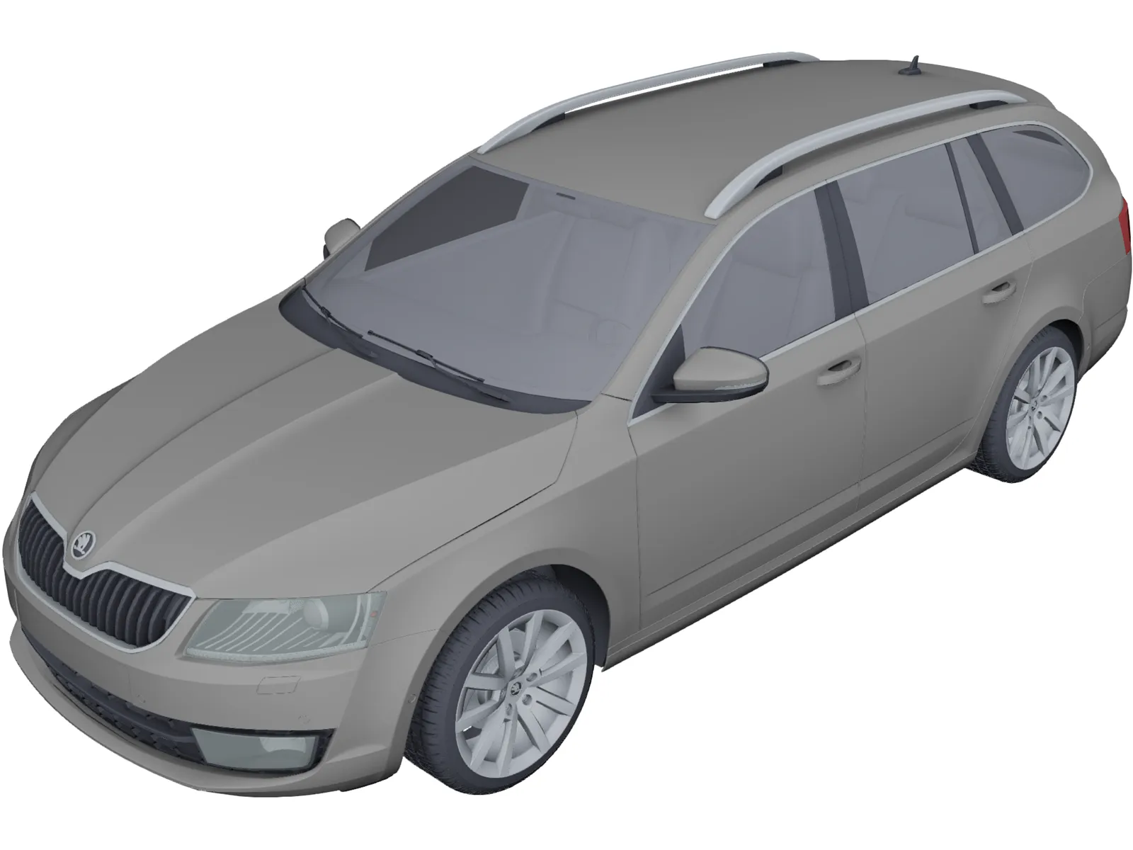 Skoda Octavia Combi (2014) 3D Model main preview