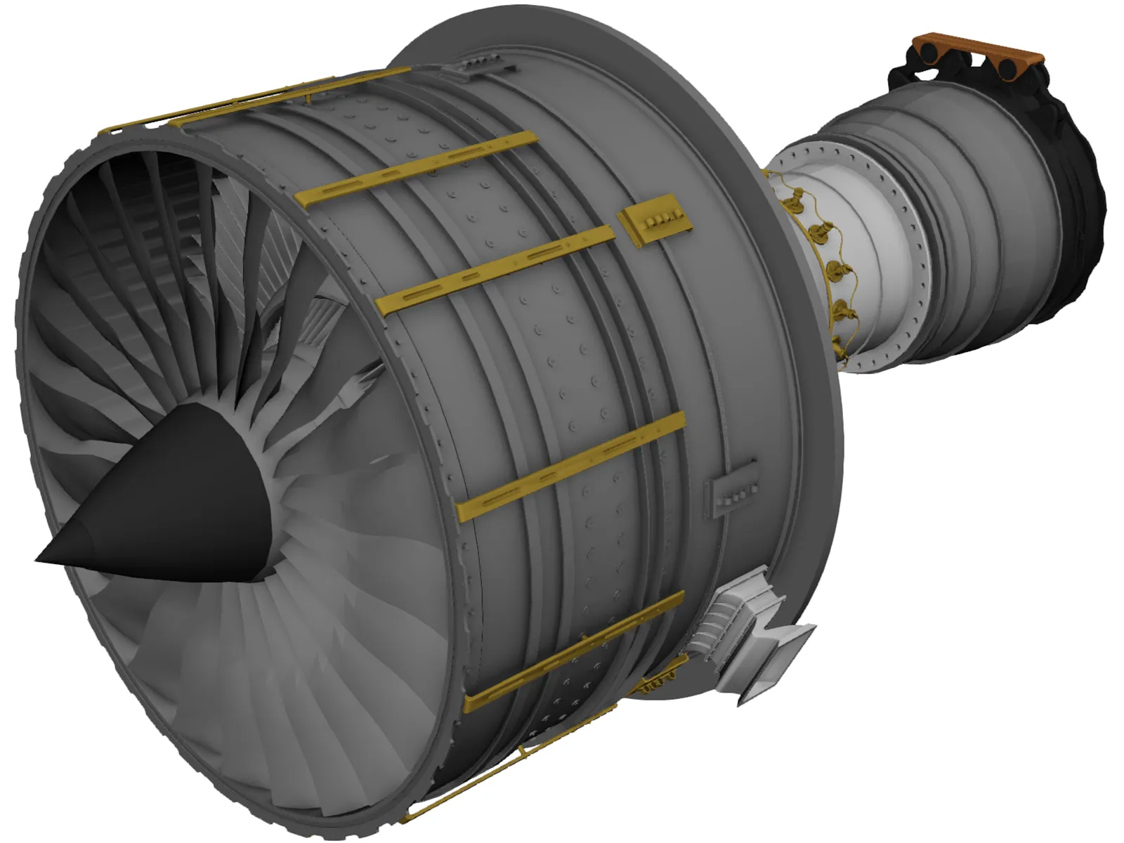 Jet Engine 3D Model main preview