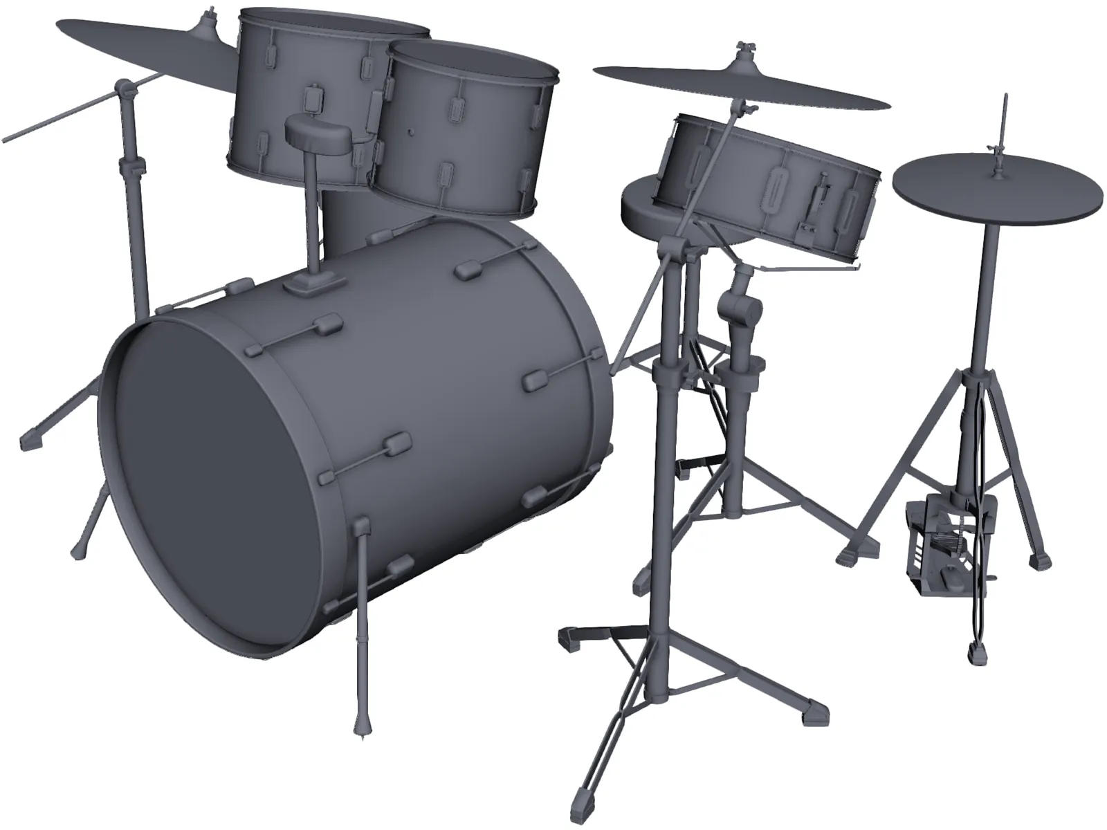 Drum Kit Pearl 3D Model main preview