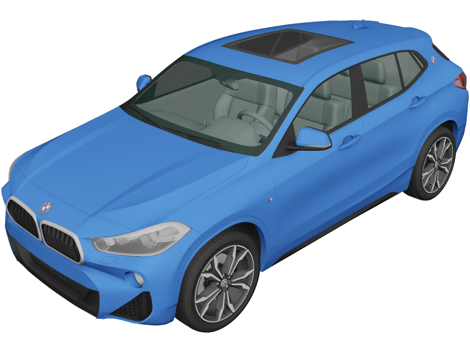 BMW X2 M Sport (2018) 3D Model main preview