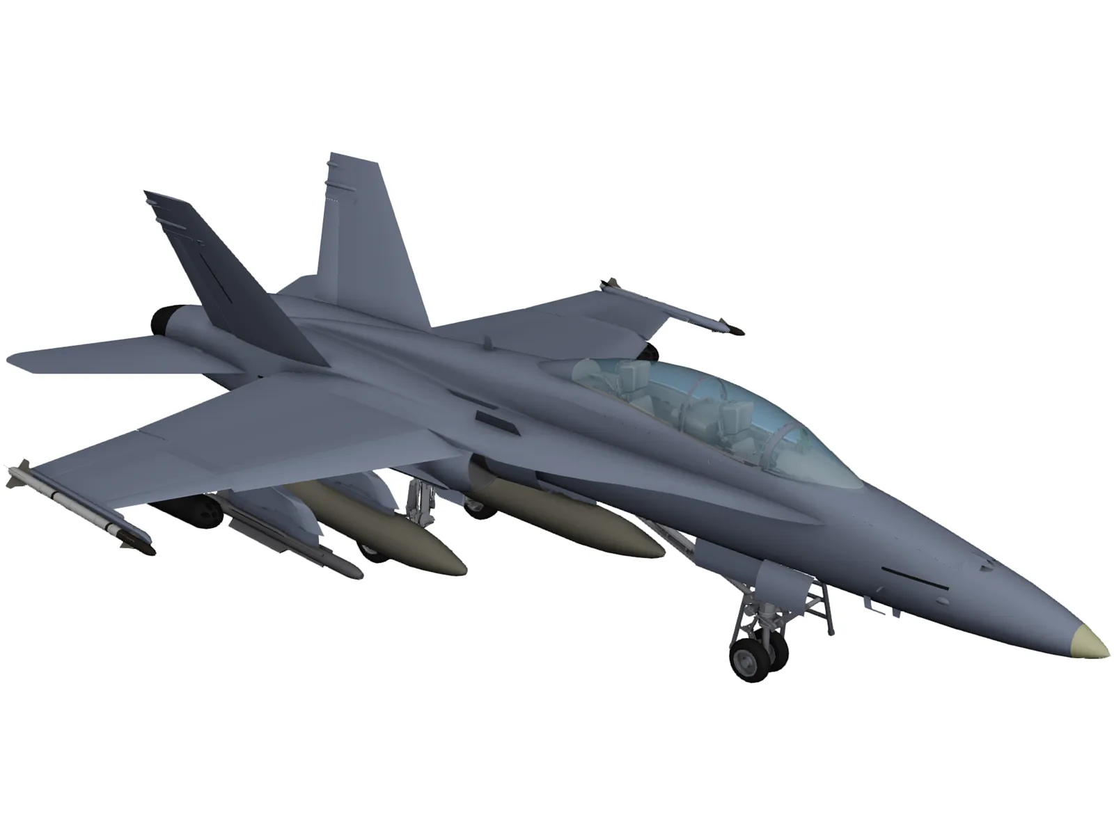 F-18D 3D Model main preview