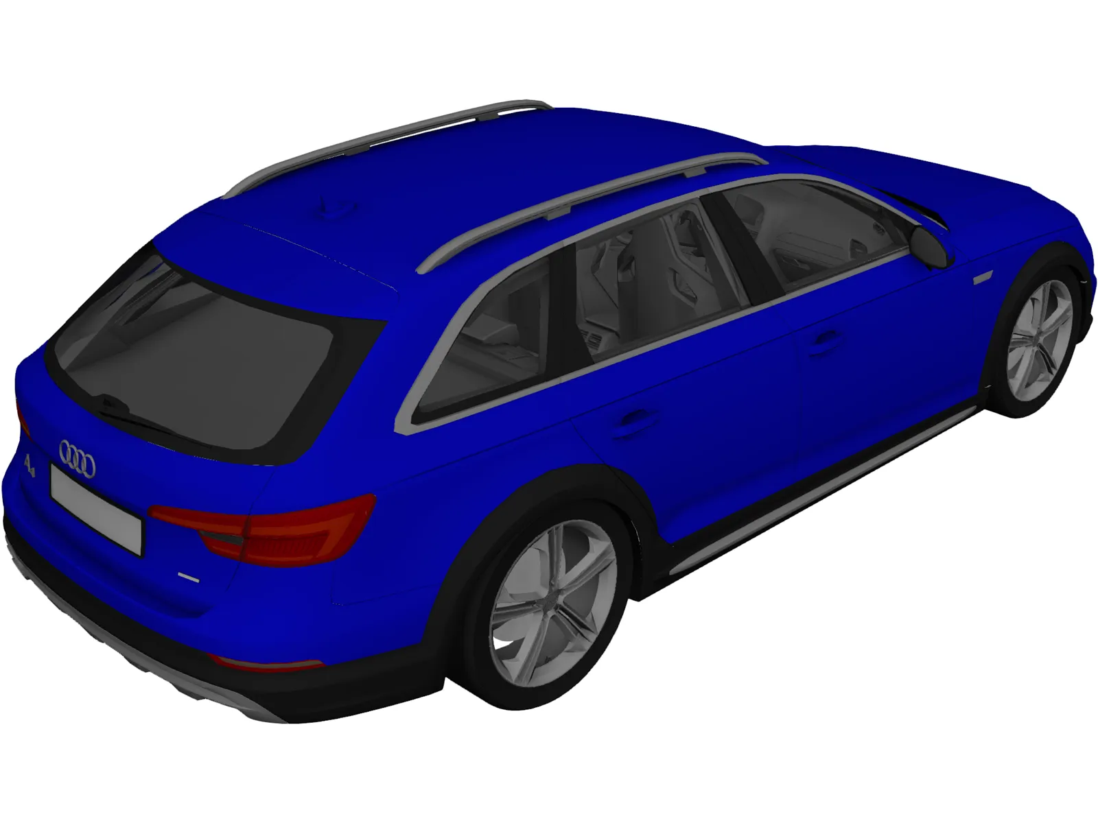 Audi A4 Avant (2018) 3D Model main preview