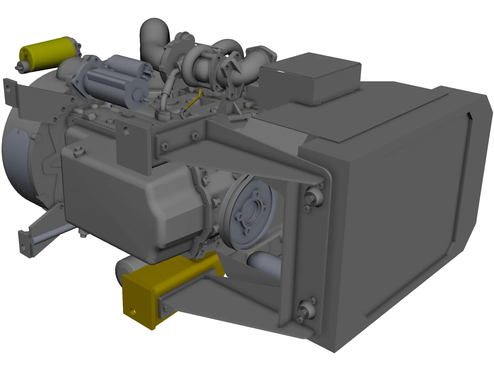Perkins 1104A-44T Engine 3D Model main preview
