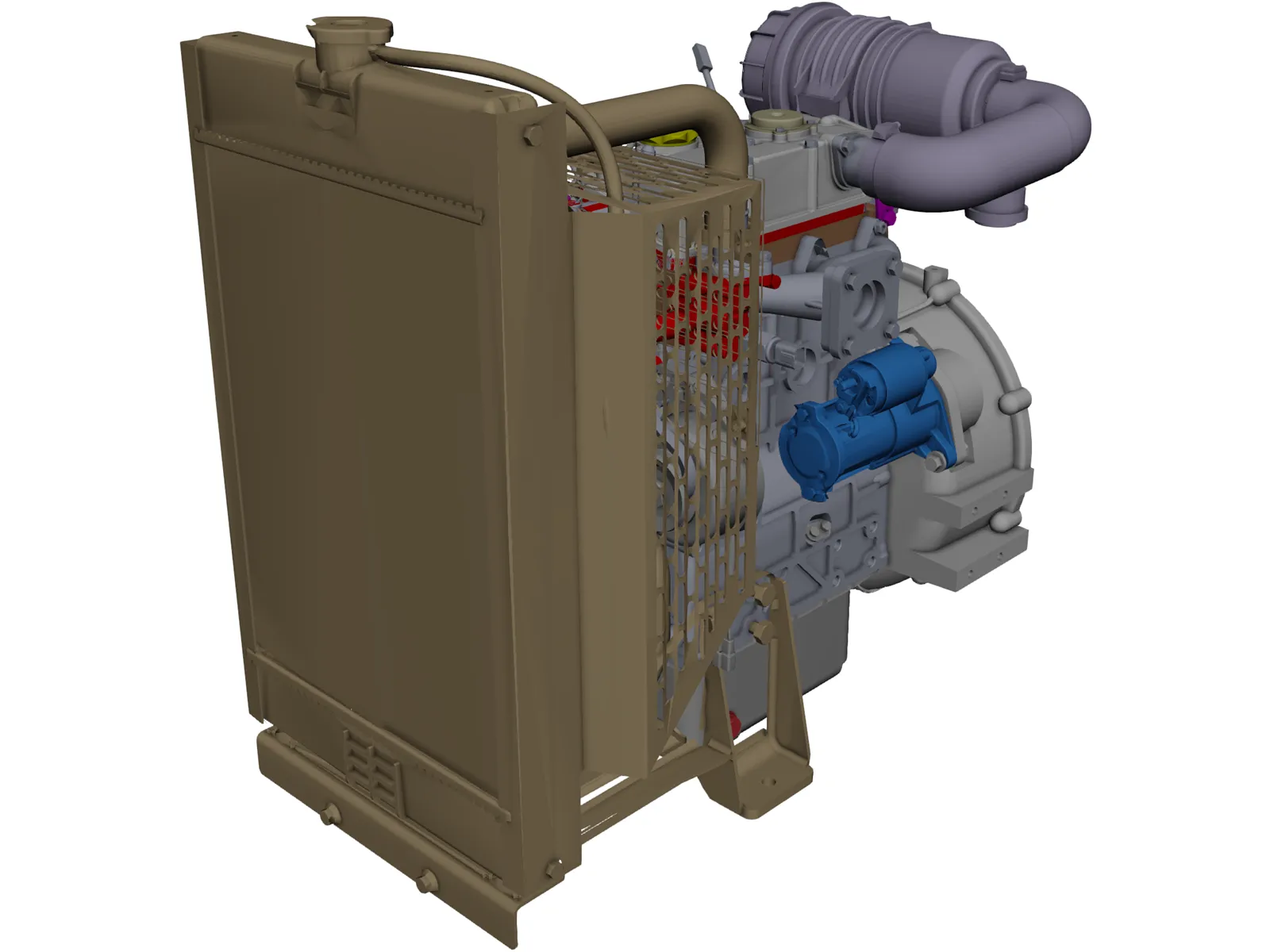 Perkins 403D-11 Engine 3D Model main preview