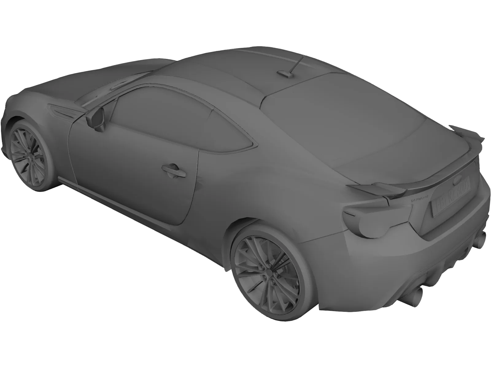 Subaru BRZ 3D Model main preview
