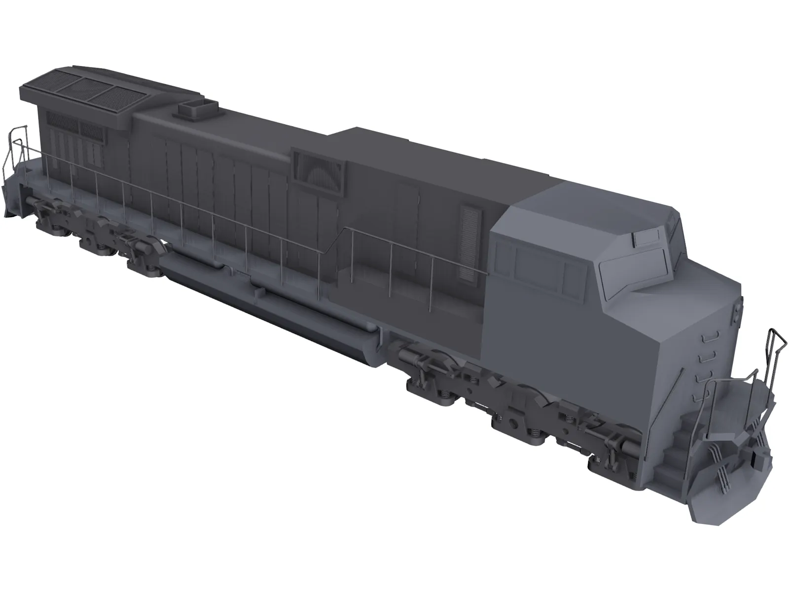 GE Dash 9 3D Model main preview