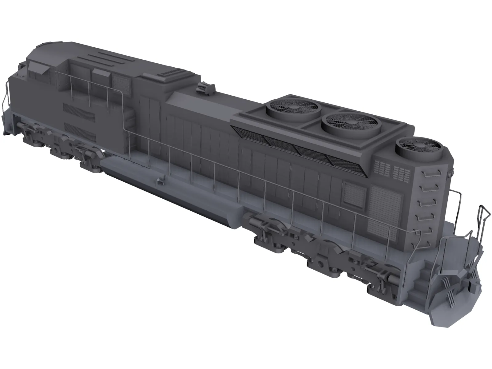 EMD SD70AC 3D Model main preview