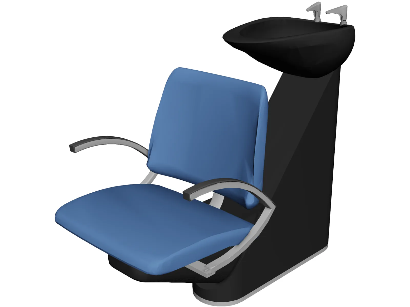 Hair Salon Washing Chair 3D Model main preview