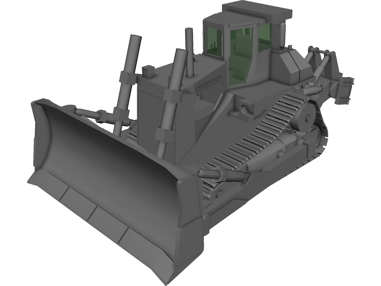 Caterpillar D8 Bulldozer 3D Model main preview