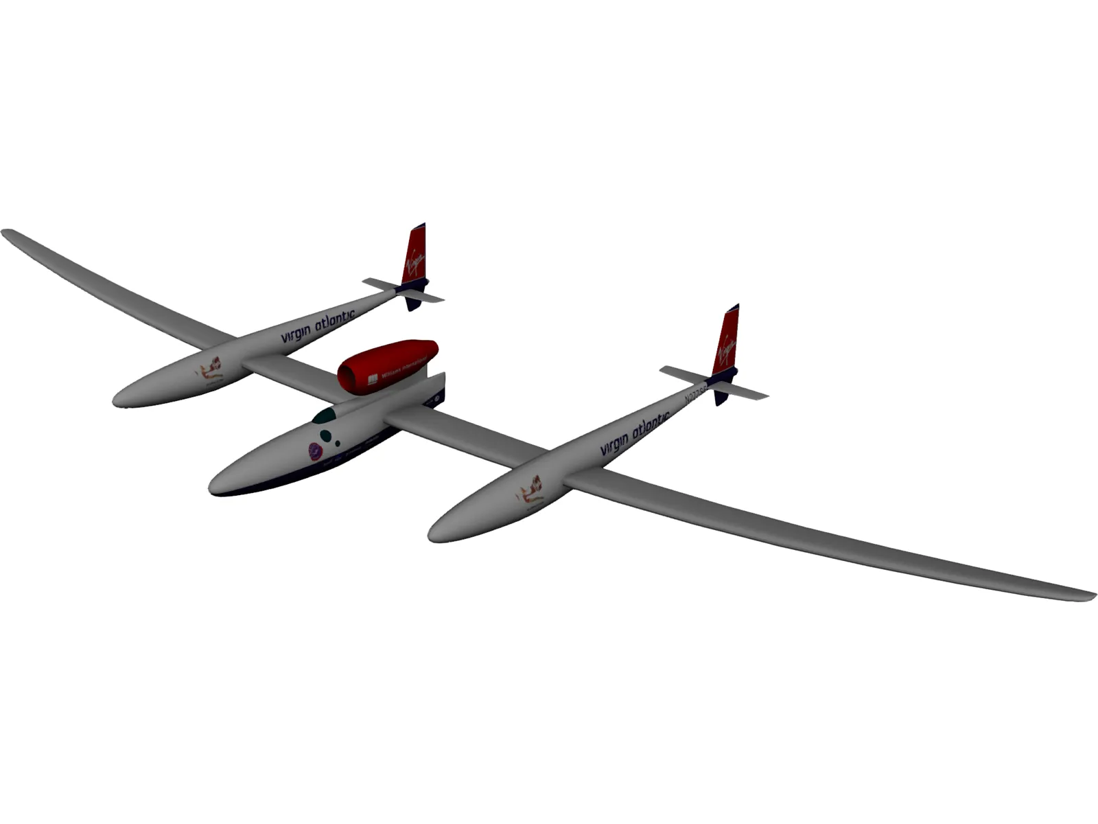 Virgin Atlantic GlobalFlyer 3D Model main preview