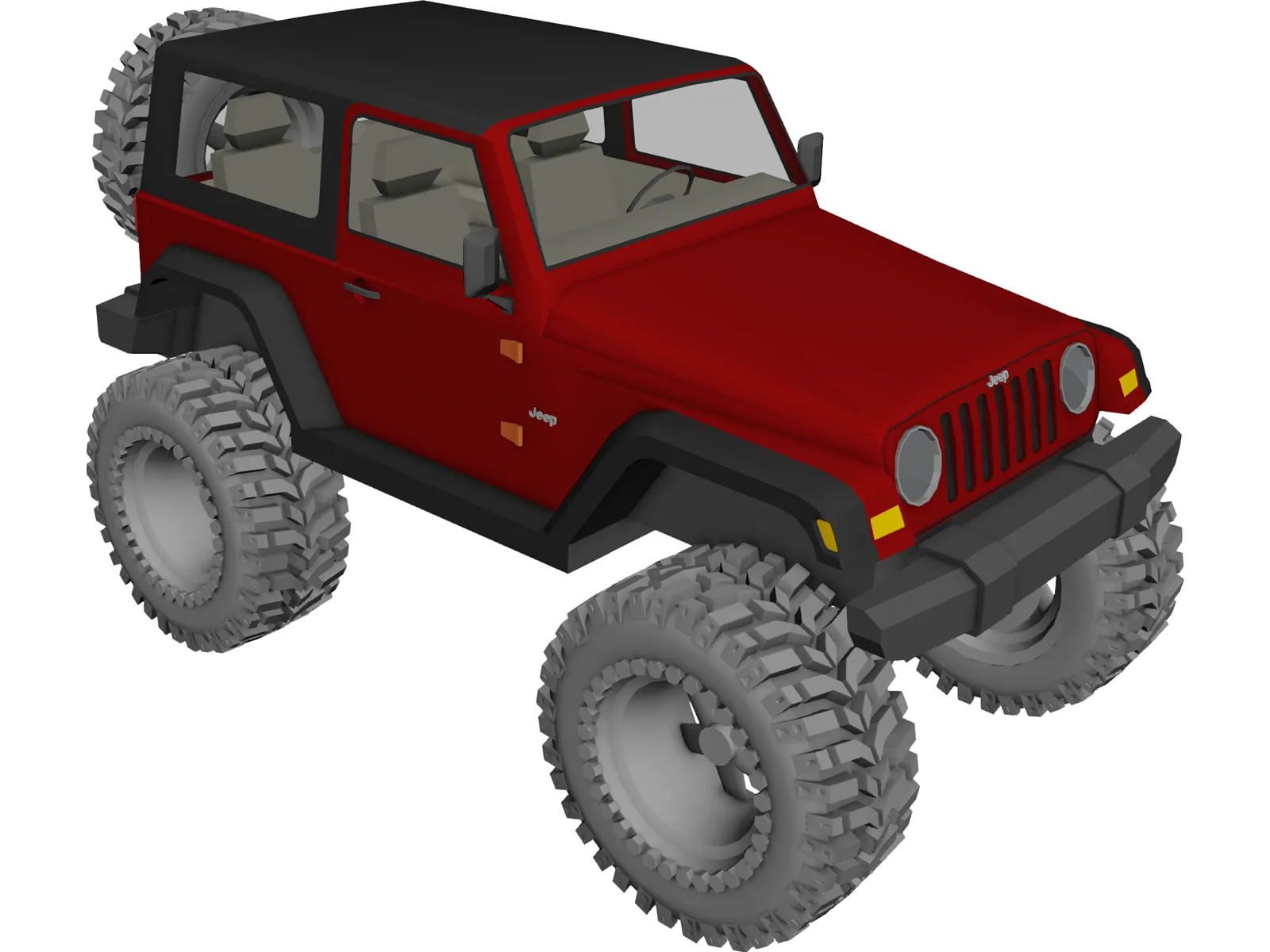 Jeep Wrangler TJ (2006) 3D Model main preview