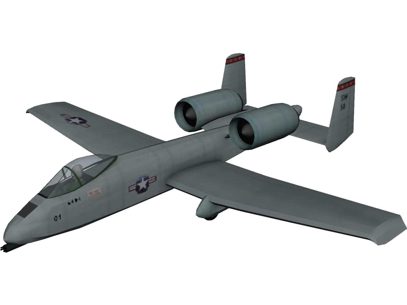 A-10 Thunderbolt II 3D Model main preview