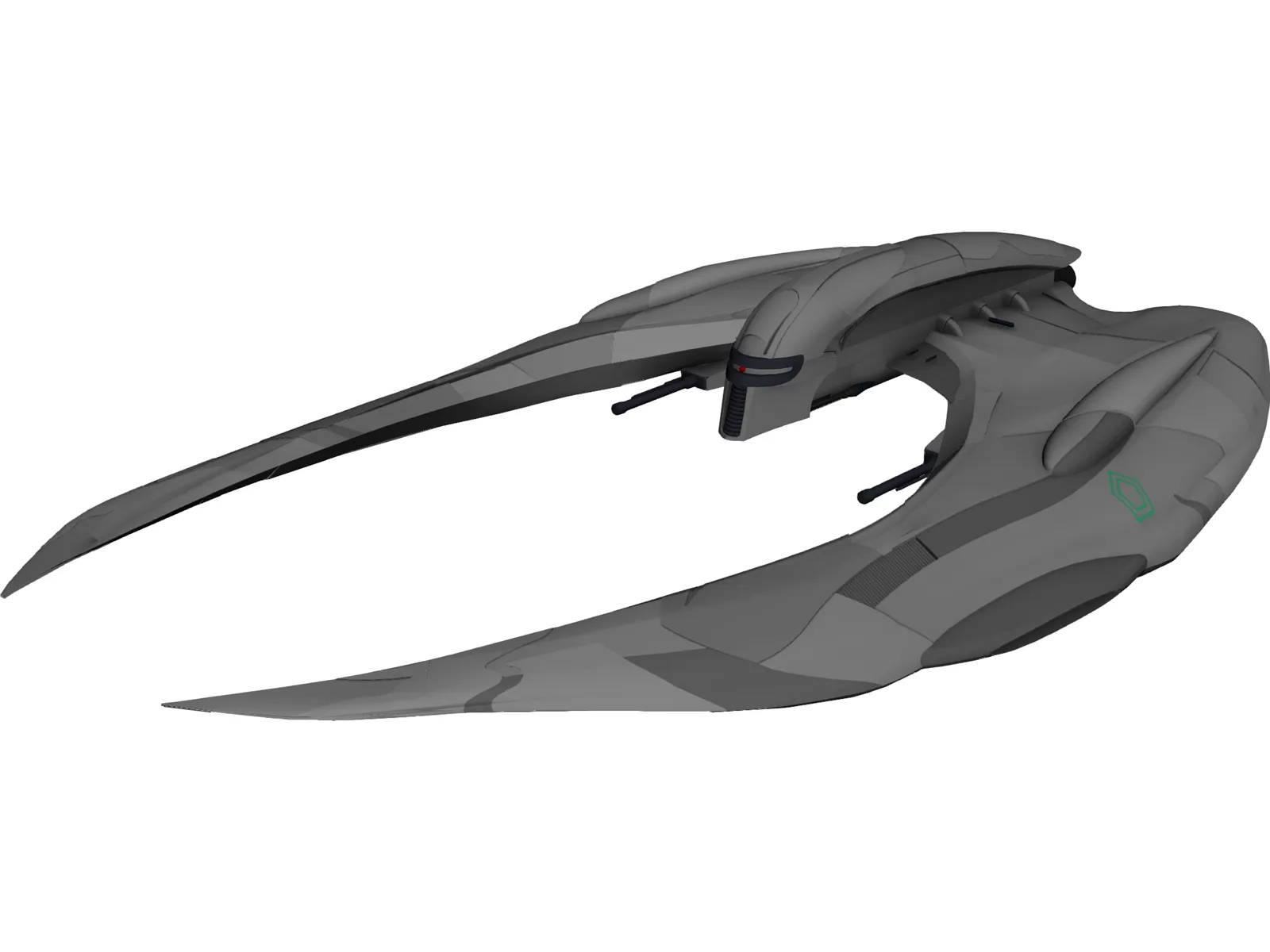 Cylon Raider 3D Model main preview
