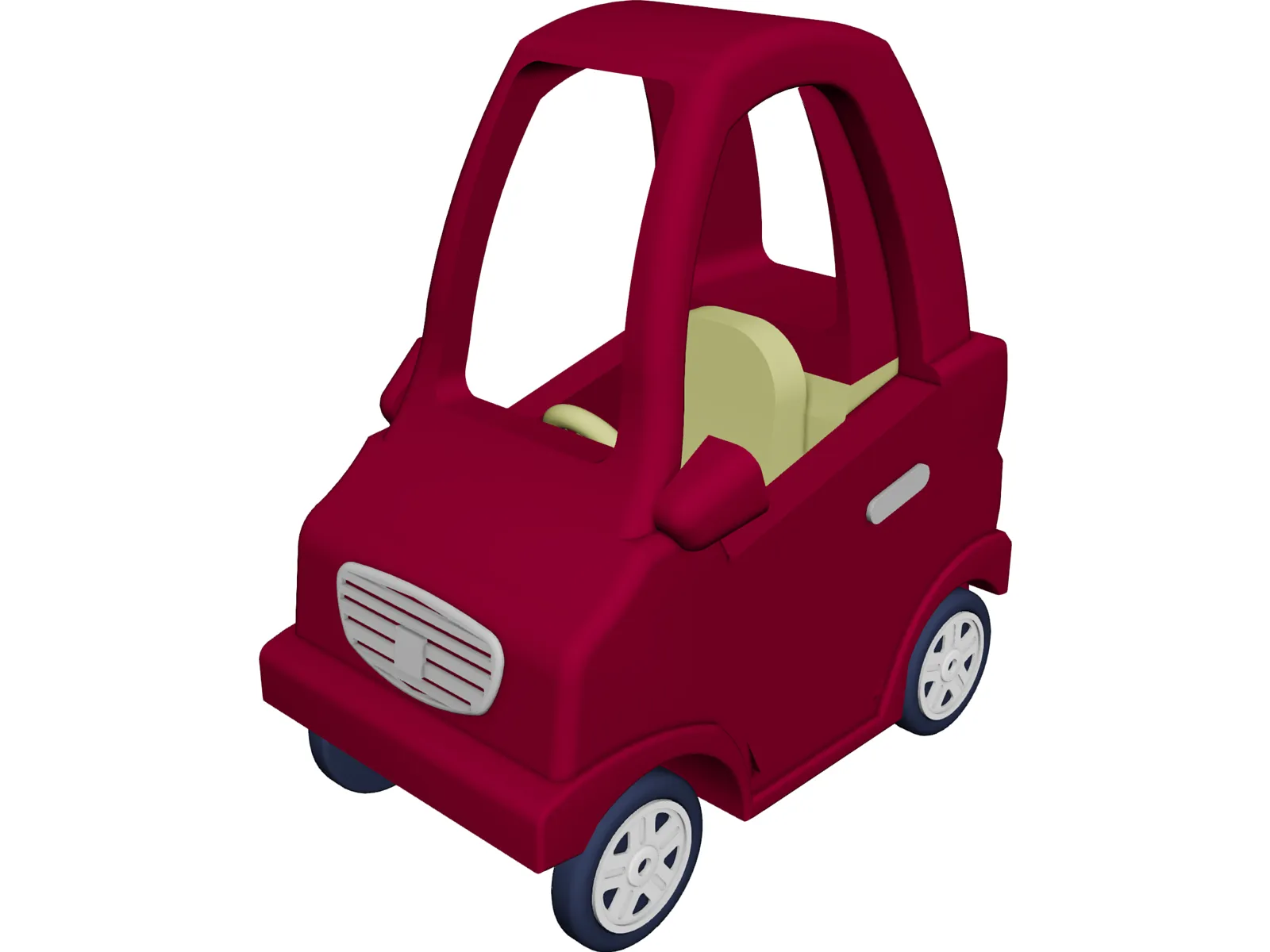 Coupe Toy Car 3D Model main preview