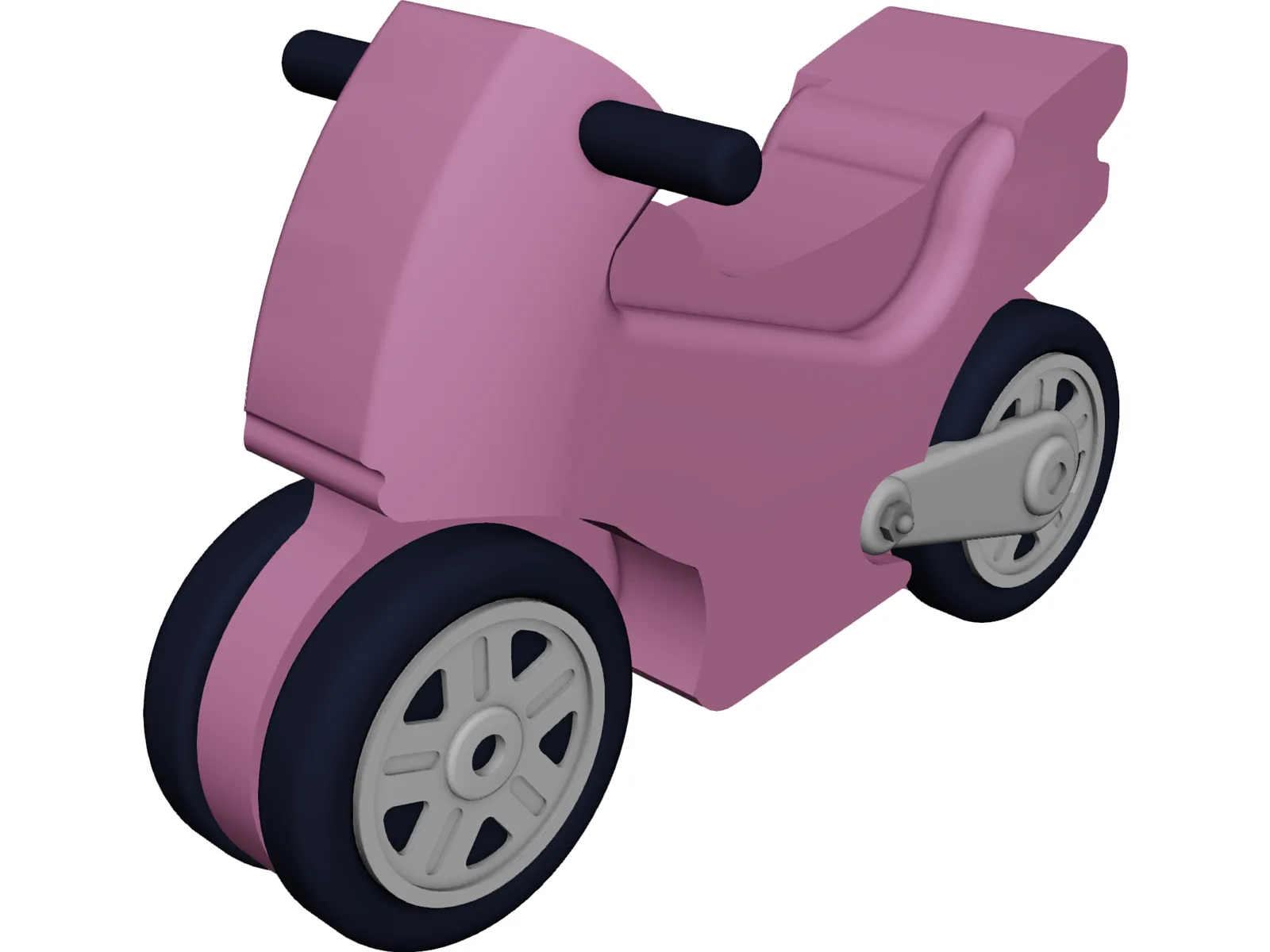 Toy Motorcycle 3D Model main preview