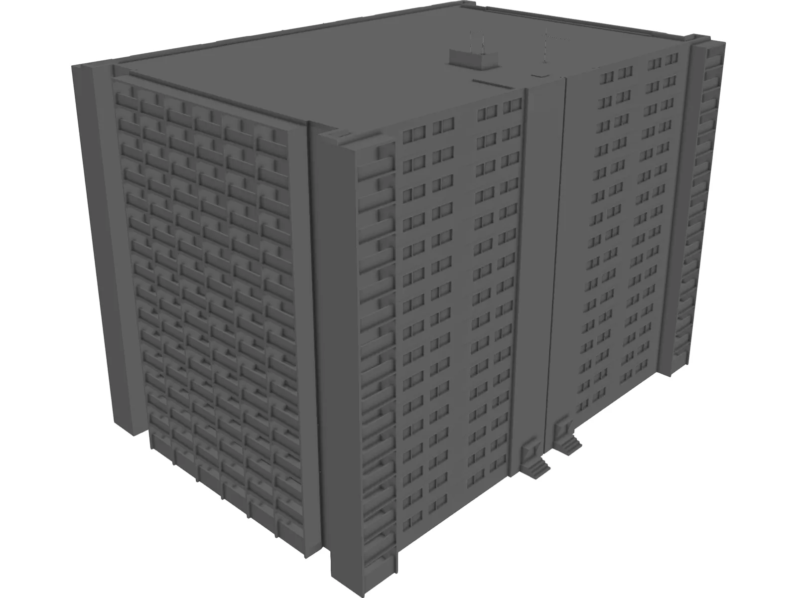 Apartment Tower Warsaw 3D Model main preview