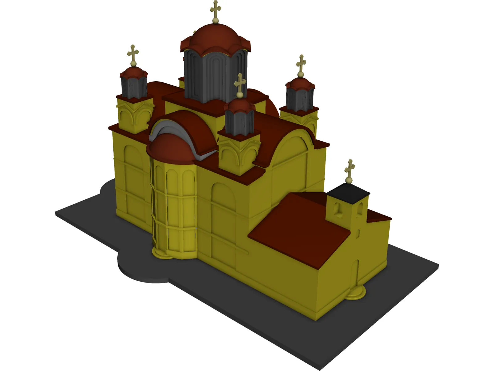 Ravanica Church 3D Model main preview