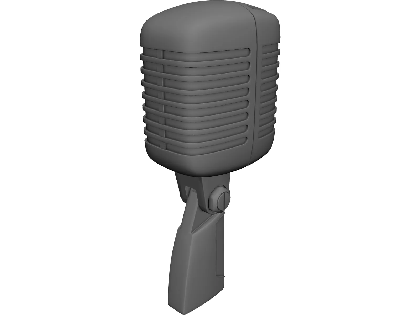 Radio Microphone 3D Model main preview