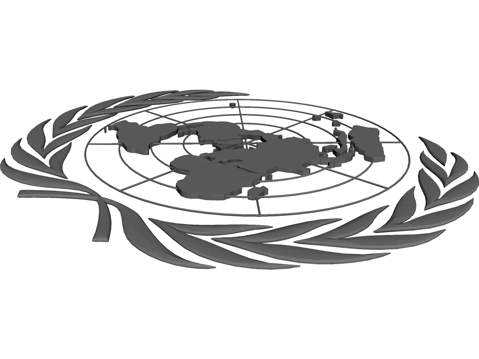 United Nations Seal 3D Model main preview