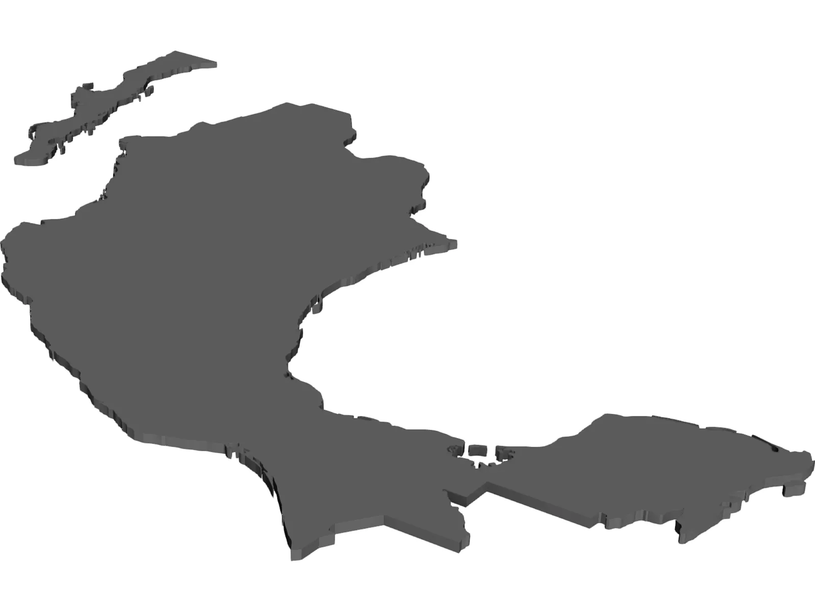 Mexico Map 3D Model main preview