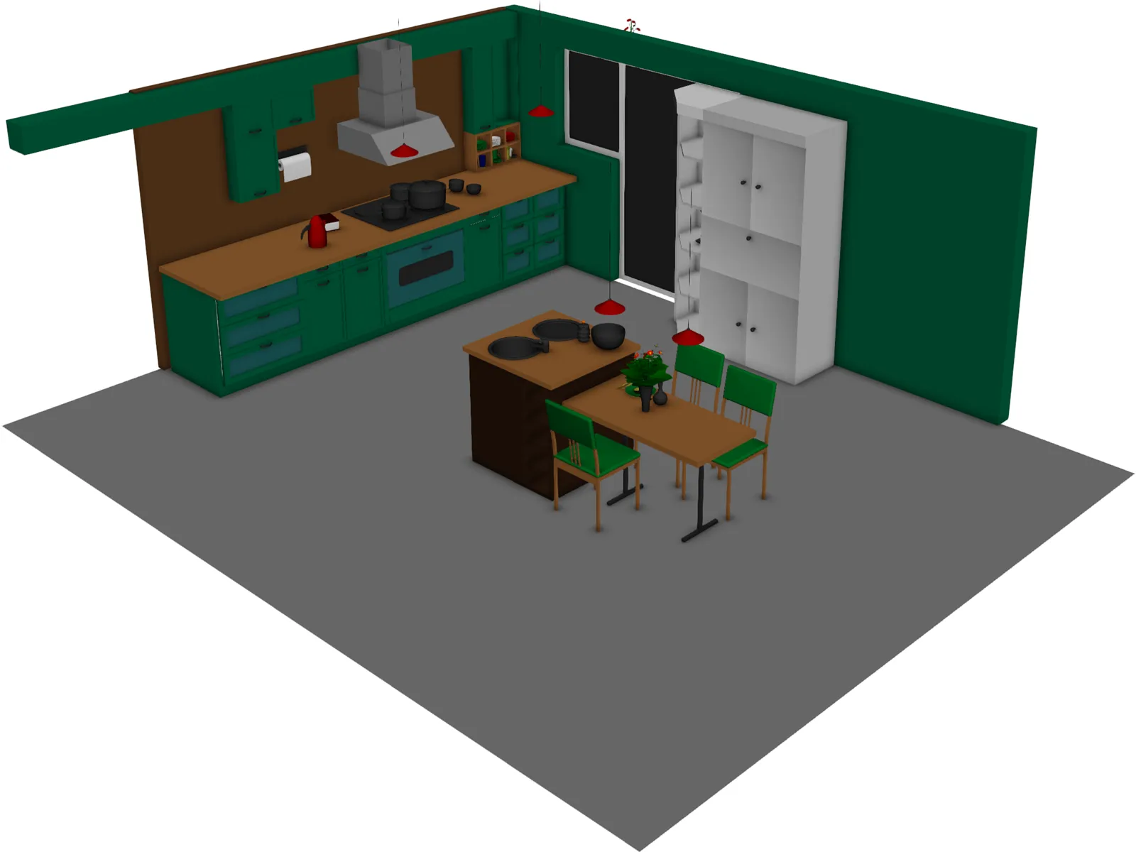 Kitchen 3D Model main preview