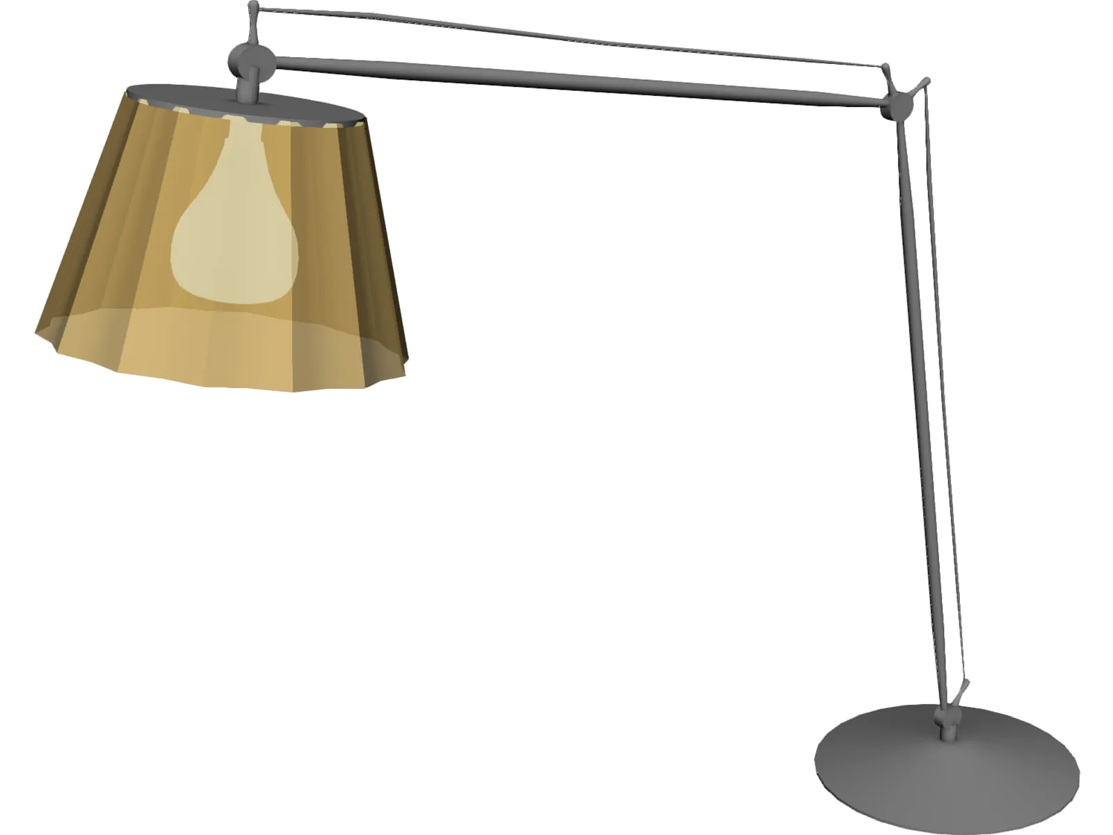 Hinge-Arm Table Lamp 3D Model main preview