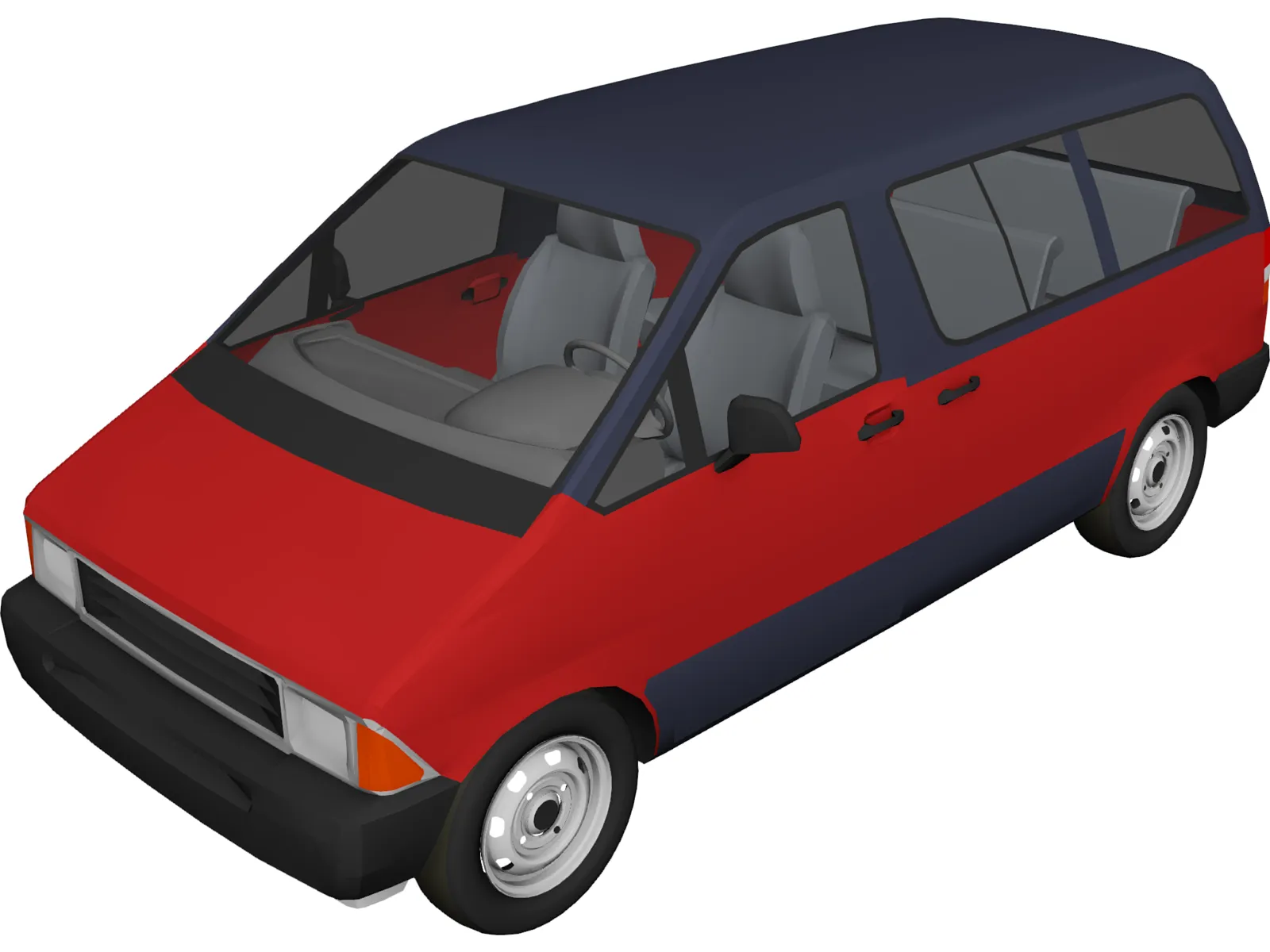 Ford Aerostar XLT Van (1994) 3D Model main preview